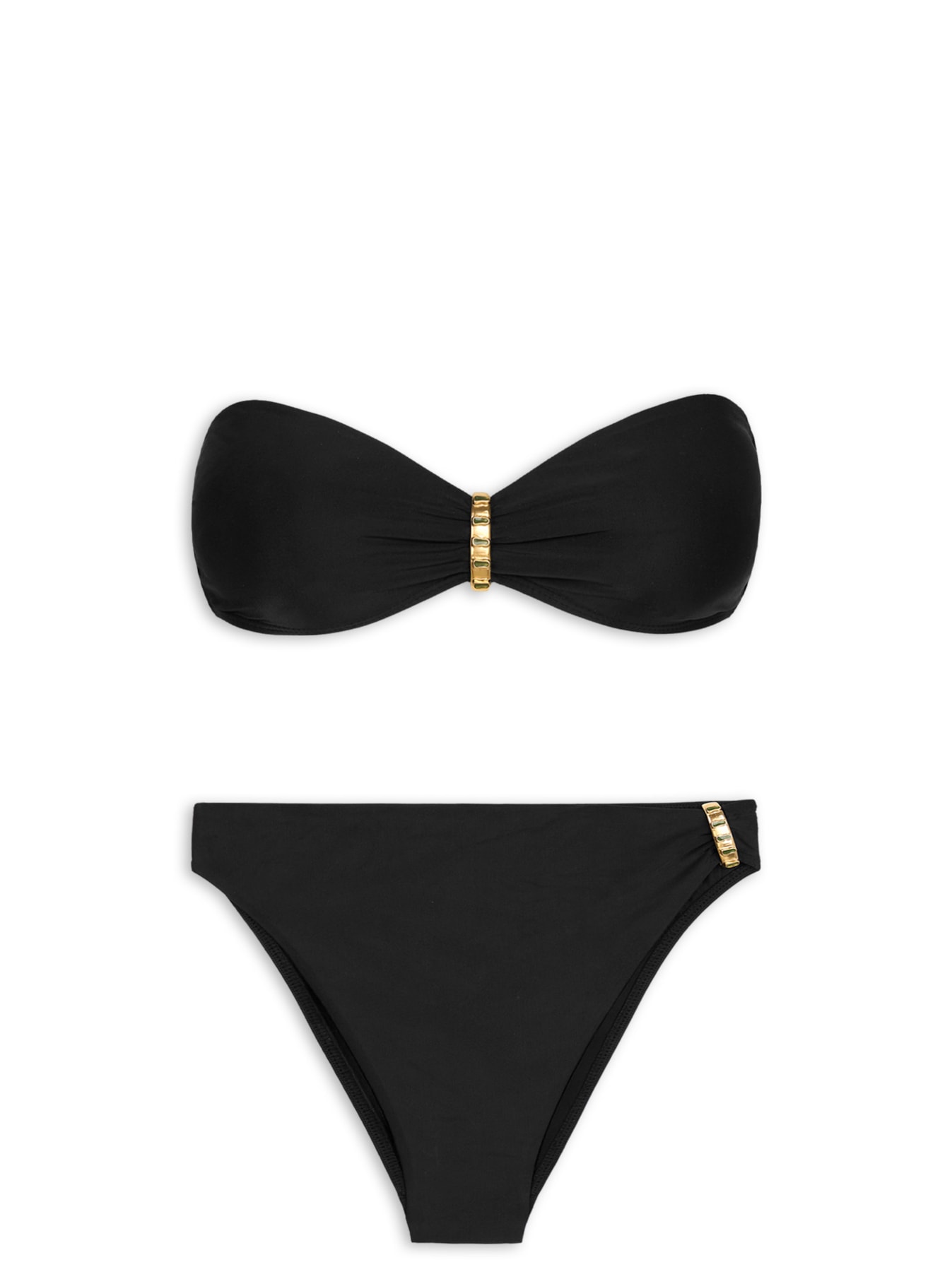 Biquíni Bandeau Bessie Tomara Que Caia Preto Vix