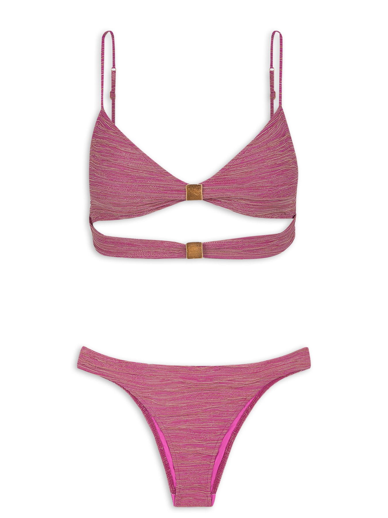 Biquíni Bandeau Leah Aviamento Rosa  Vix