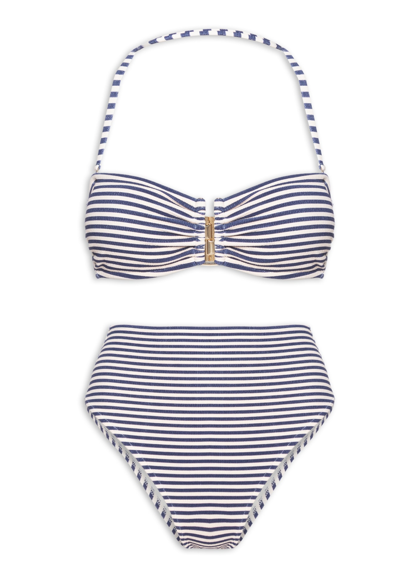 Biquíni Bandeau Rita Listras Azul Lenny Niemeyer