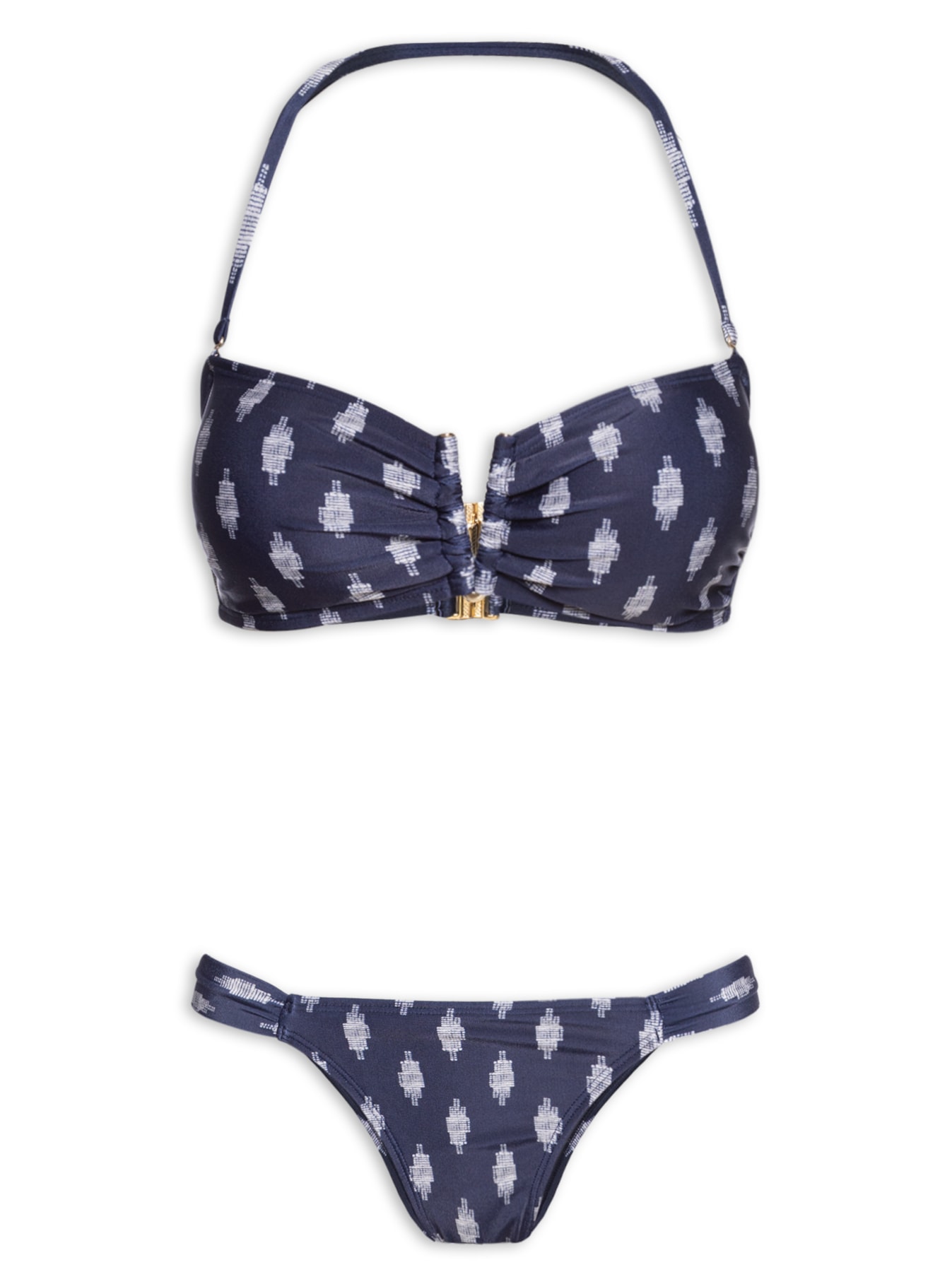 Biquíni Bandeau V Azul Marinho Lenny Niemeyer