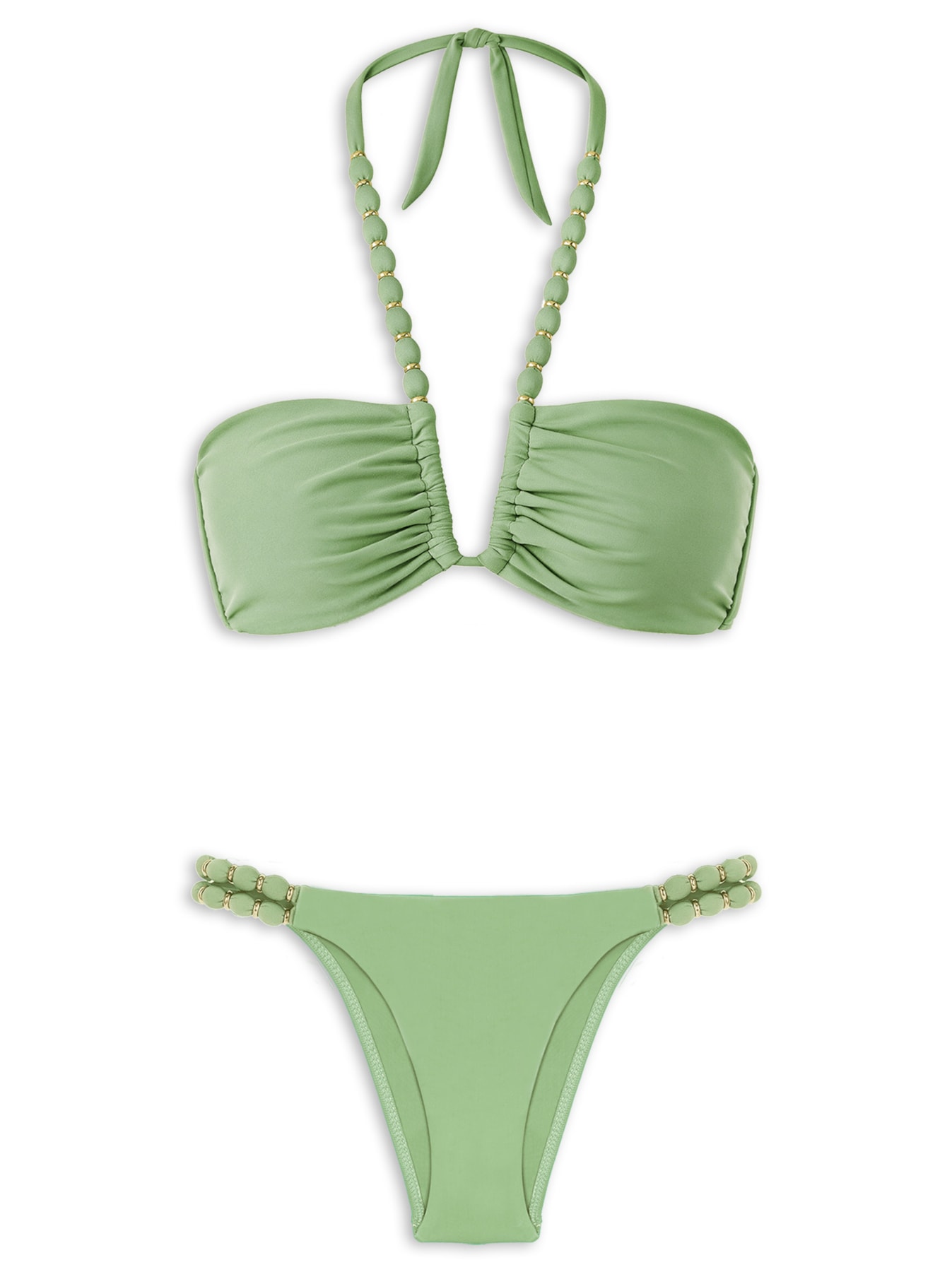 Biquíni Carol Beads Cheeky Verde Vix