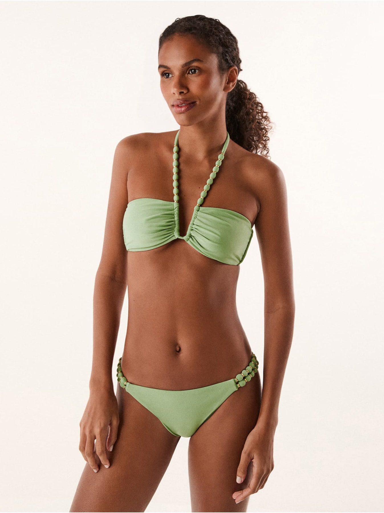 Biquíni Carol Beads Cheeky Verde Vix