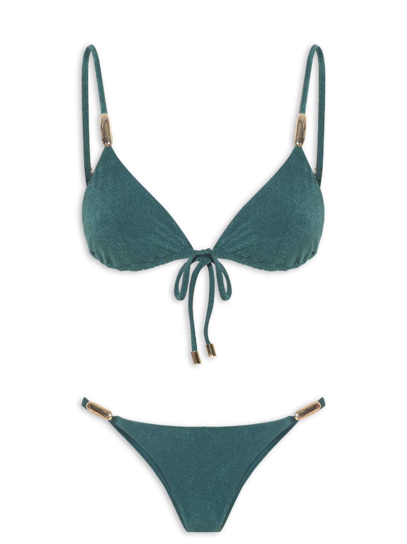 Biquini Cortininha Detalhe Verde Lenny Niemeyer