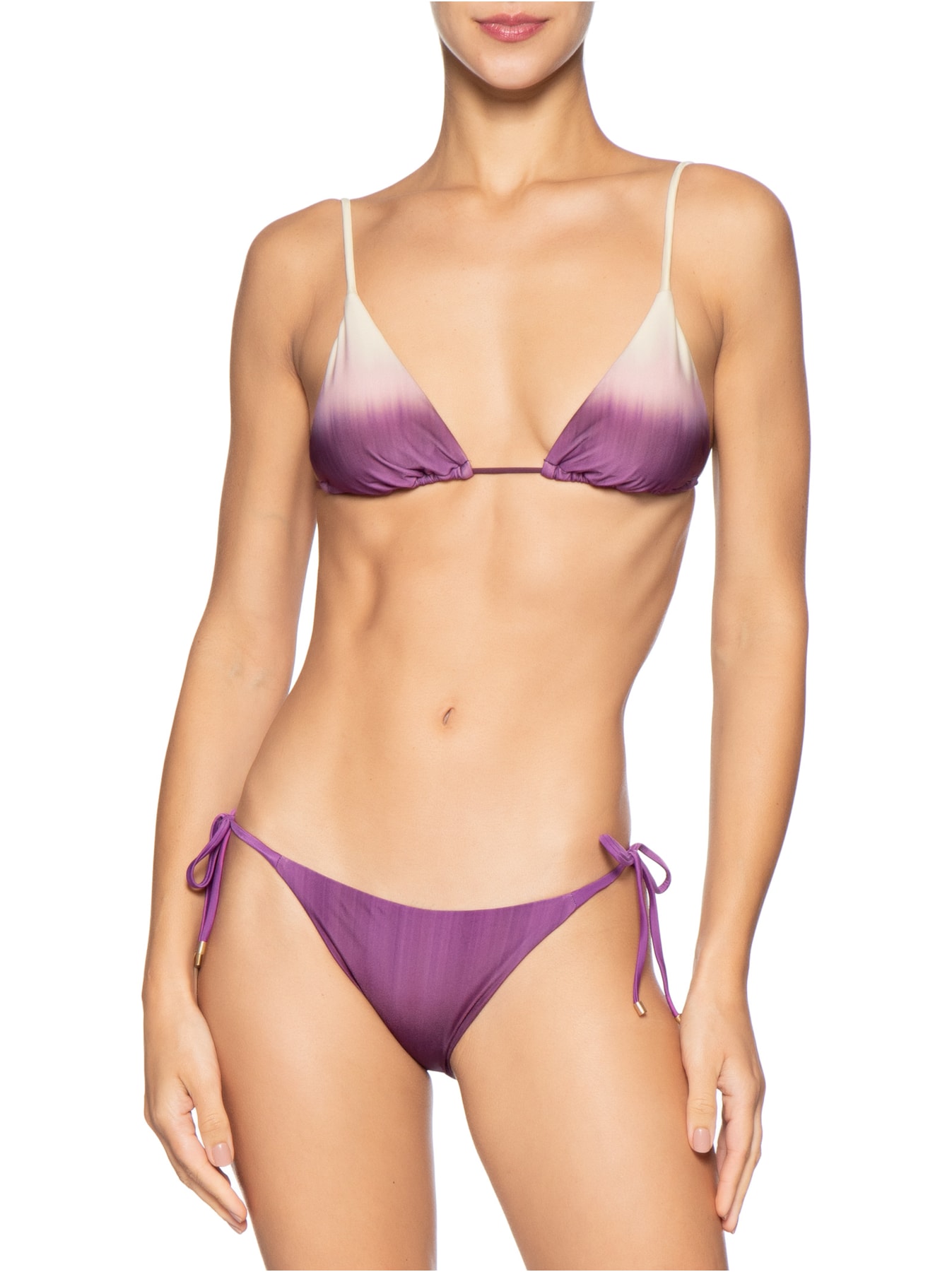 Biquíni Cortininha Estampado Panô Roxo Cia Marítima