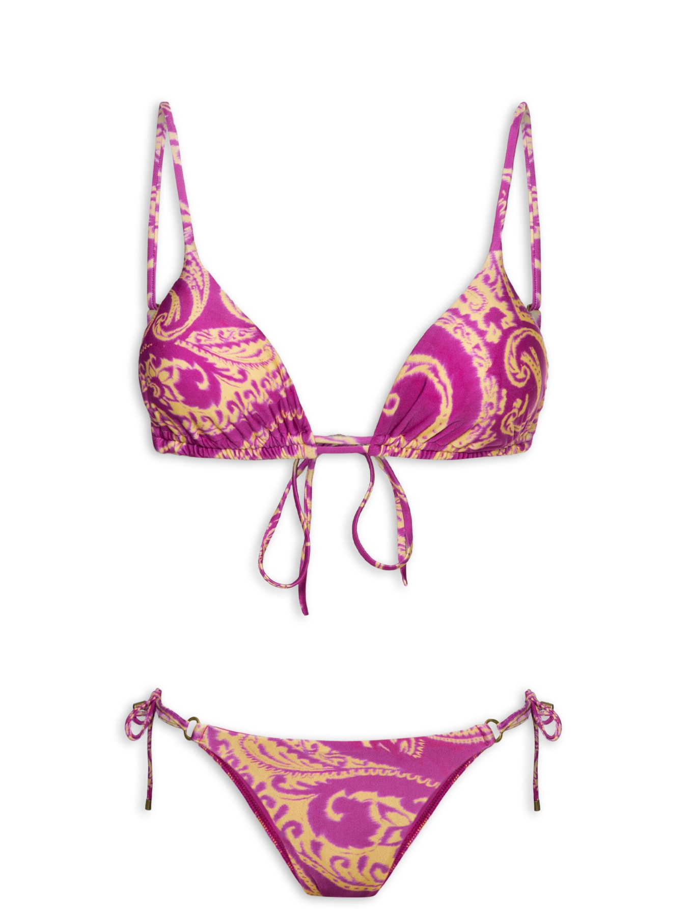 Biquíni Cortininha Estampado Rosa Cia Marítima