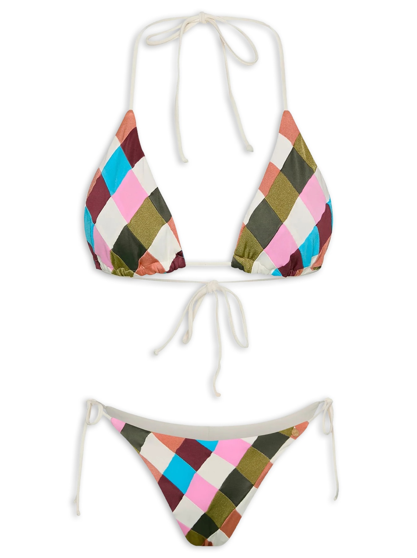 Biquíni Cortininha Gisele Patchwork Rosa Suntime