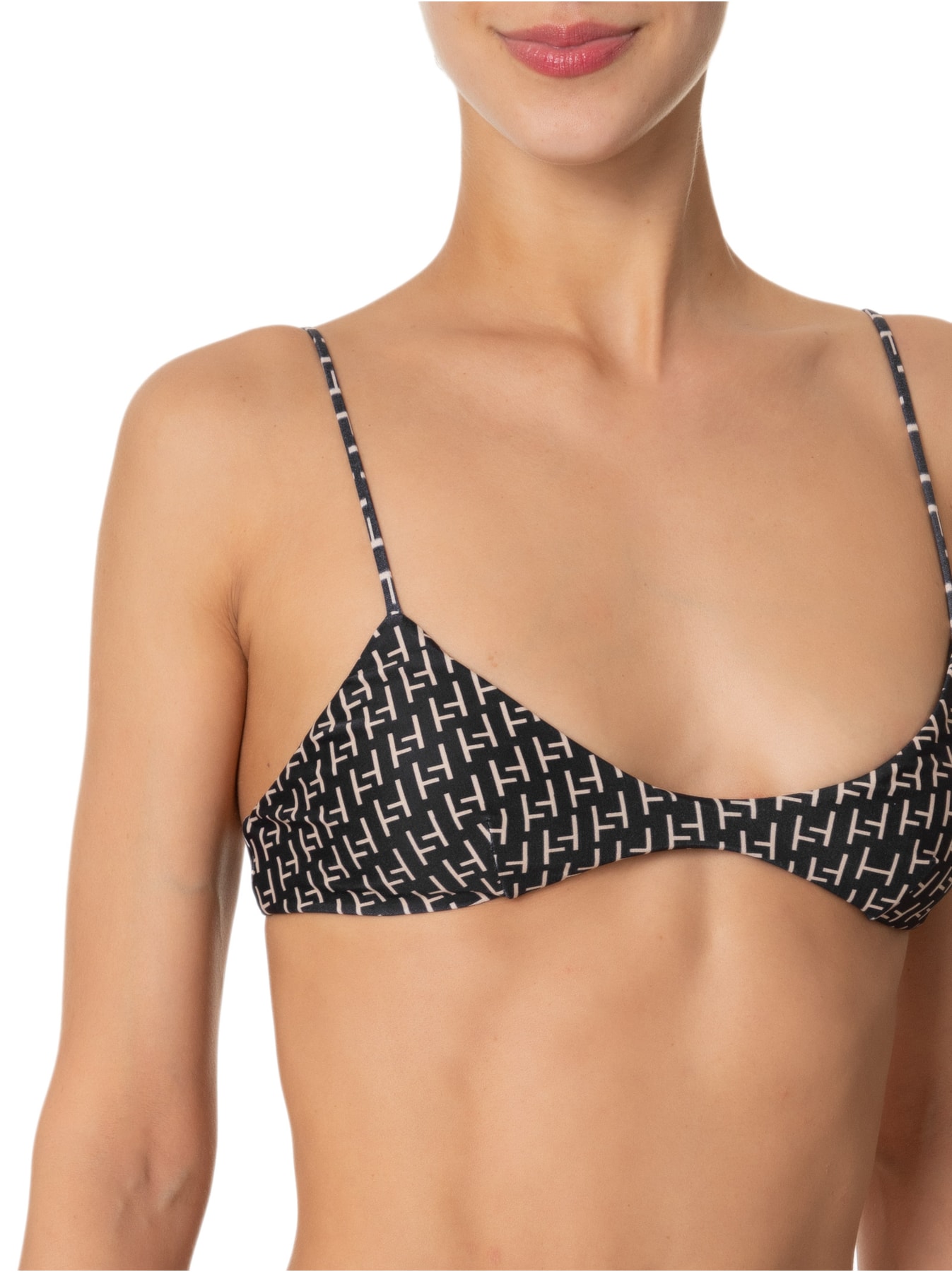 Biquíni Cris Regulável Estampado Recortes Preto Haight