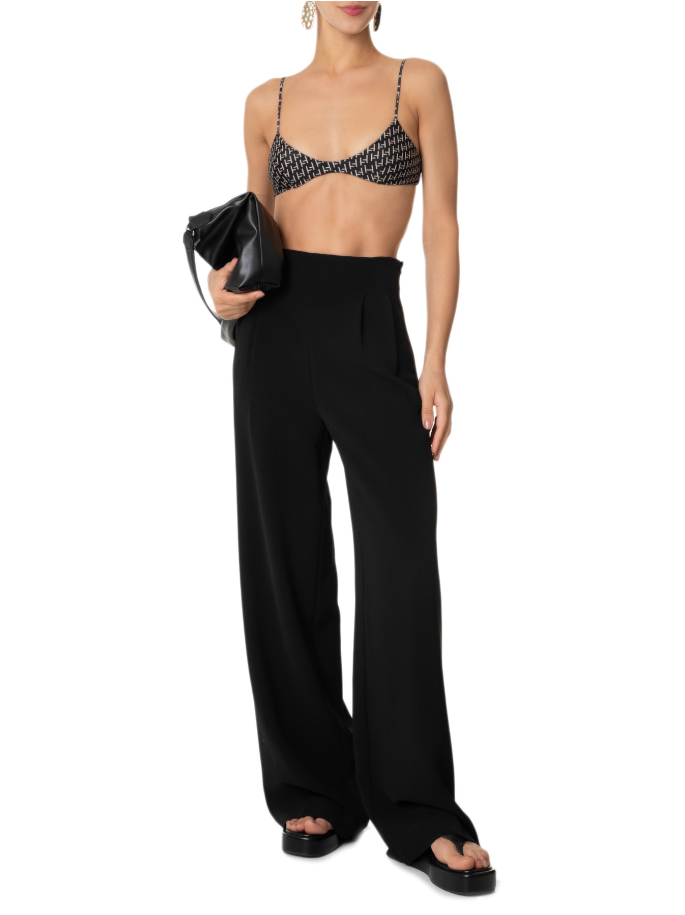 Biquíni Cris Regulável Estampado Recortes Preto Haight