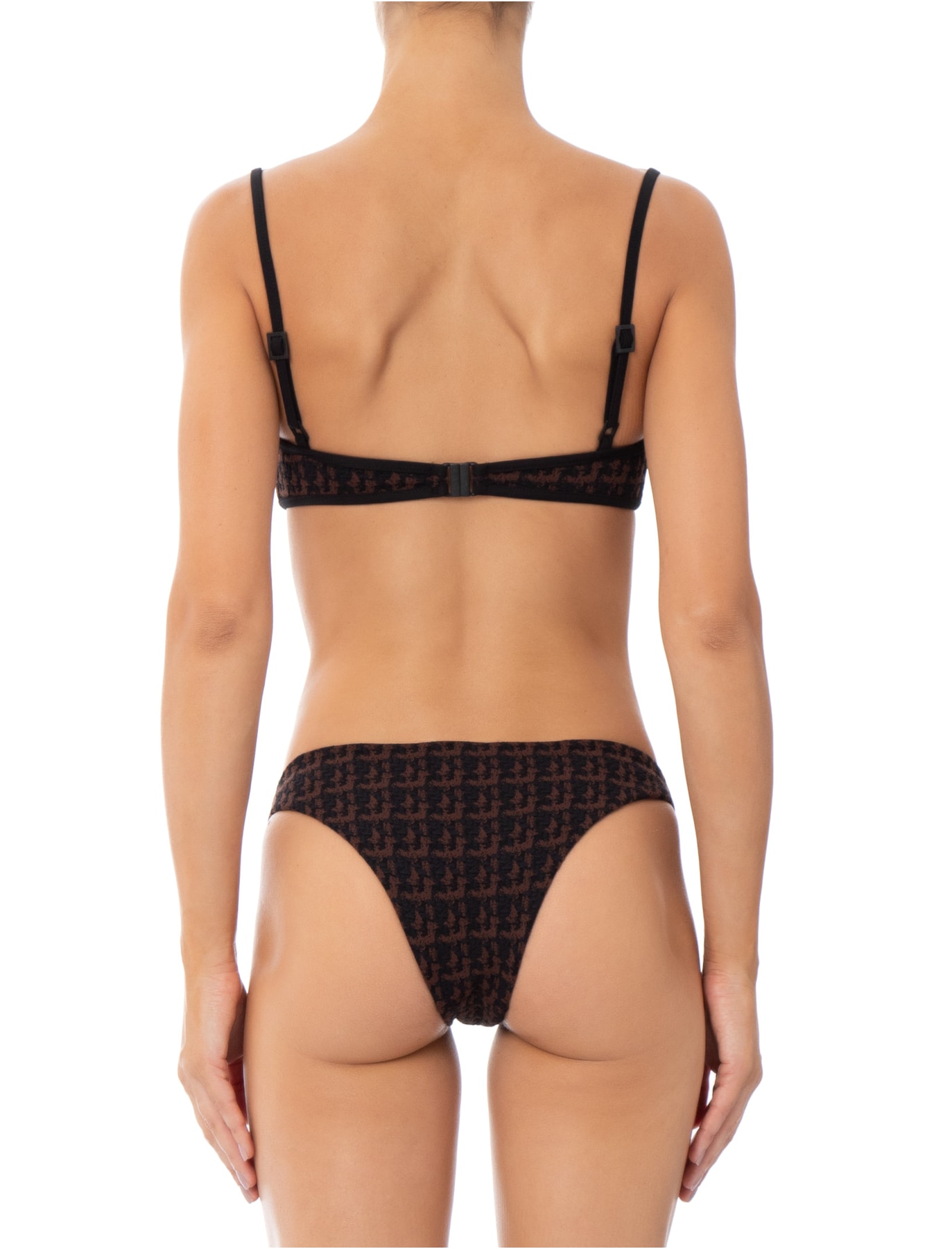 Biquíni Estampada Tweed Preto August Swim