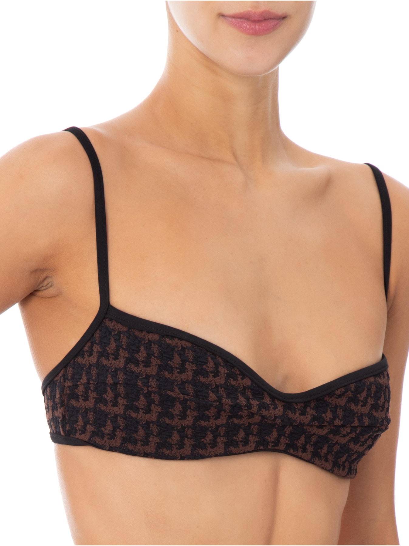 Biquíni Estampada Tweed Preto August Swim