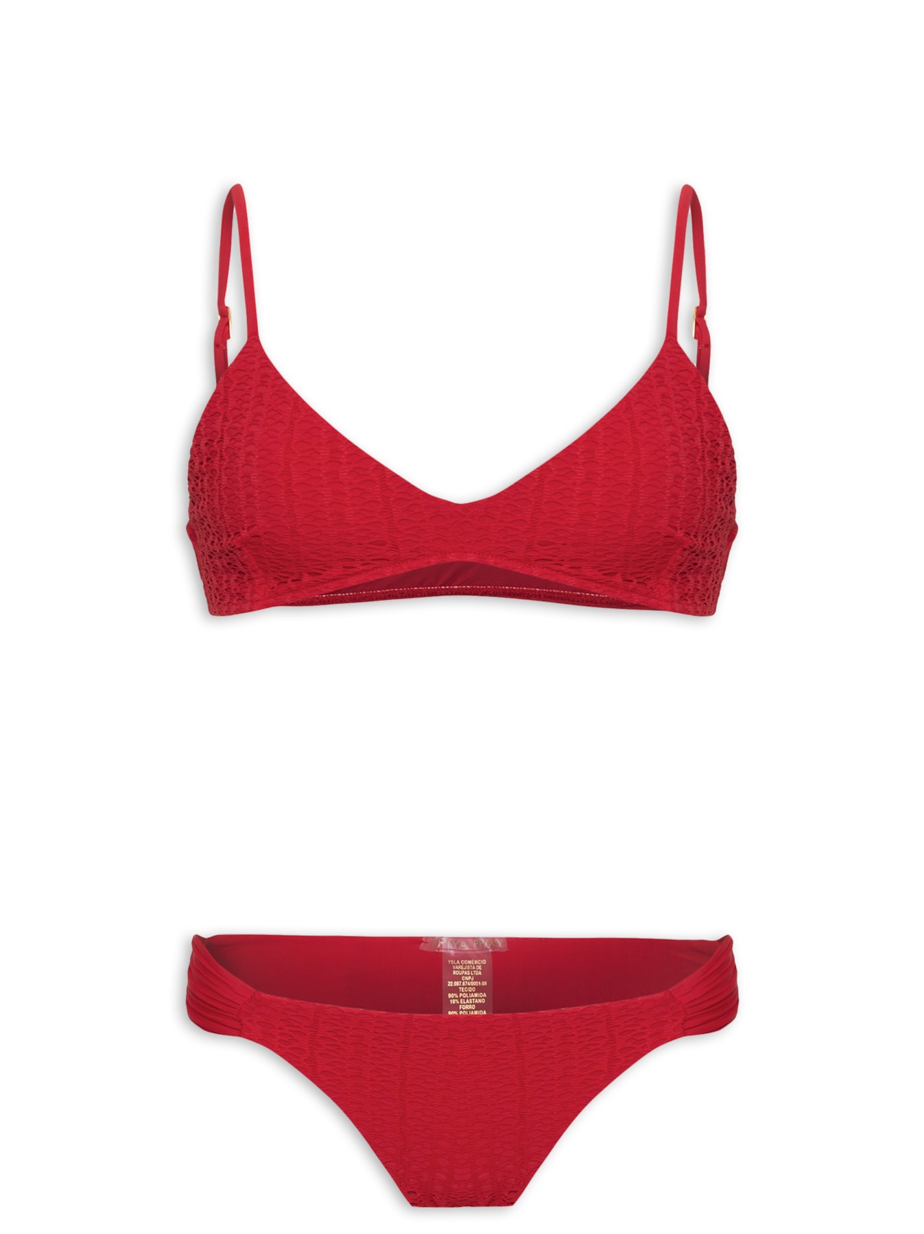 Biquíni Lidia Decote V Vermelho Triya