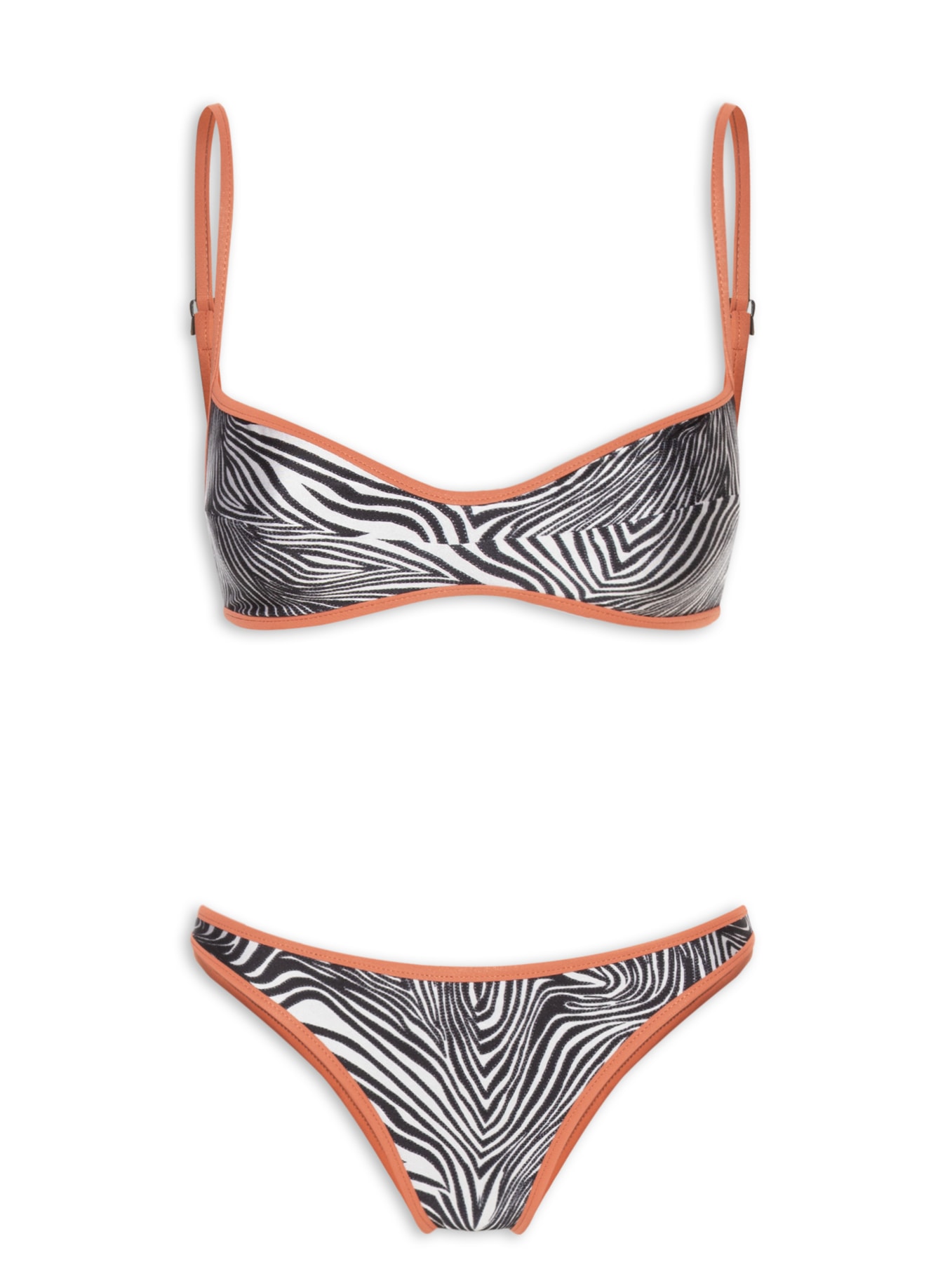 Biquíni Manu Viés Animal Print Preto August Swim