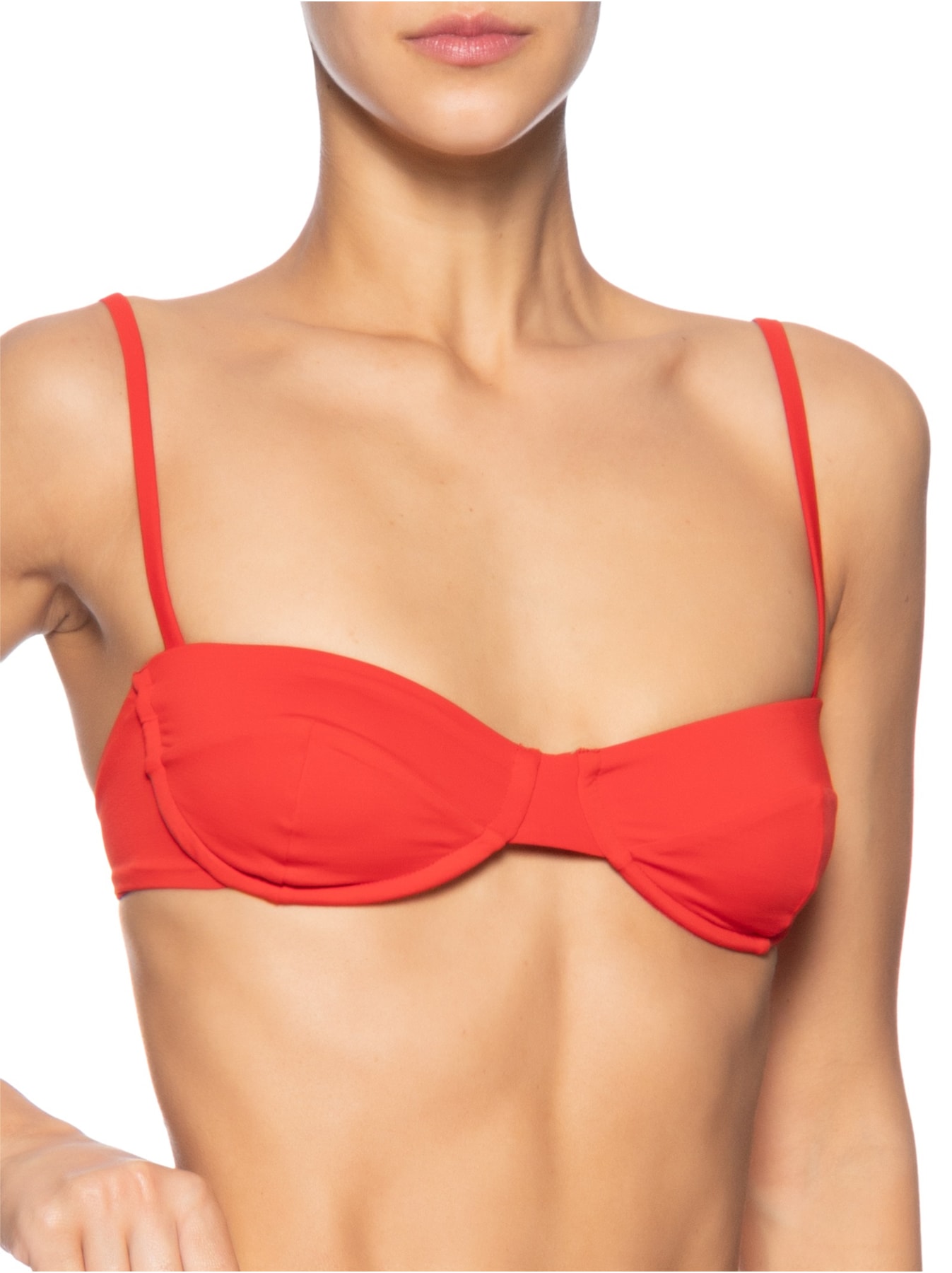 Biquíni Meia Taça Regulável Alças Finas Vermelho Haight