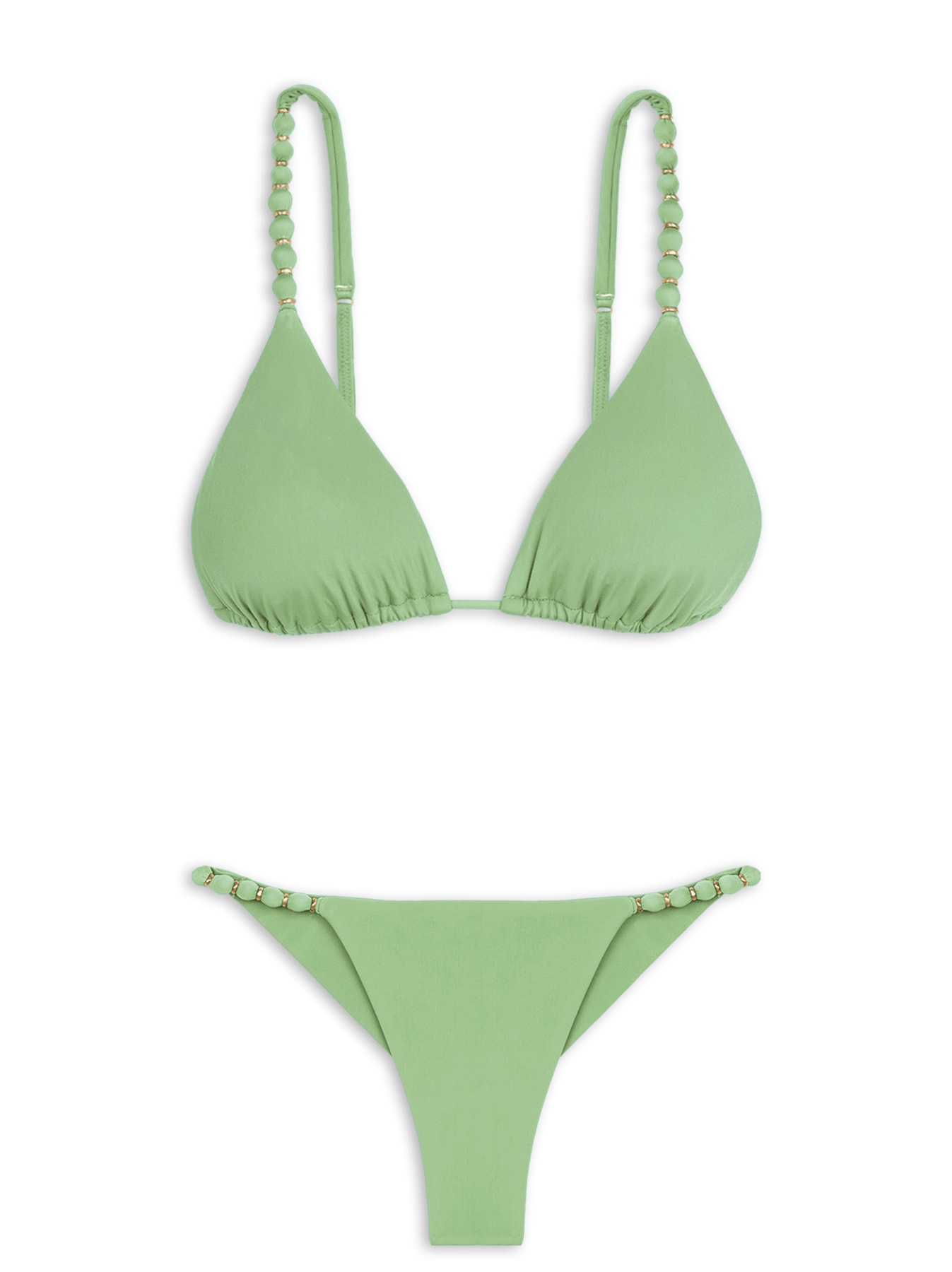 Biquíni Paralelo Beads Cheeky Verde Vix