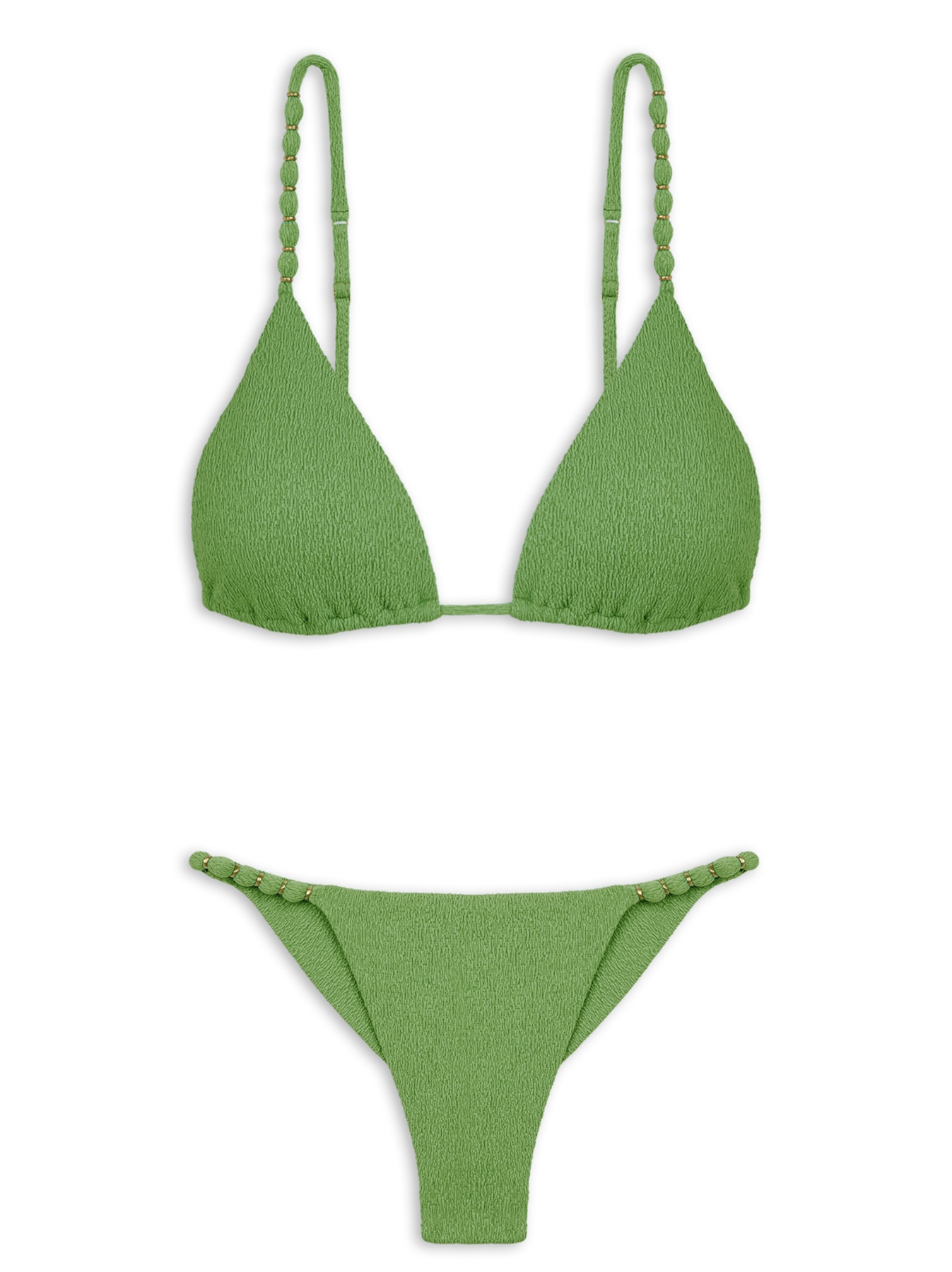 Biquíni Paralelo Beads Verde Vix