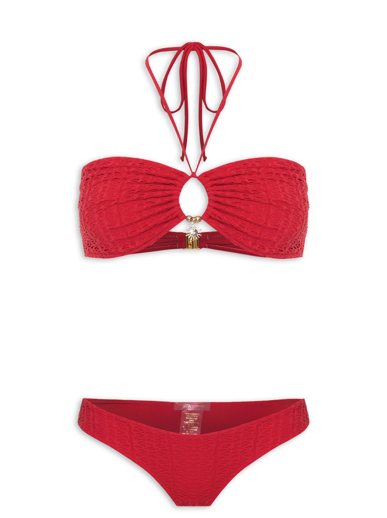 Biquíni Theodora Pingente Vermelho Triya