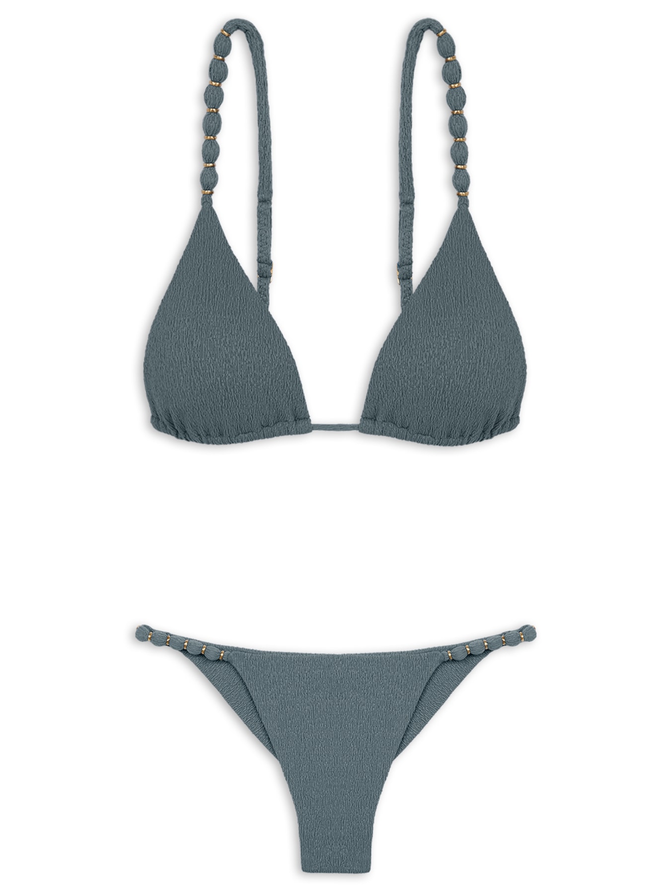 Biquíni Tri Paralelo Beads Azul Vix