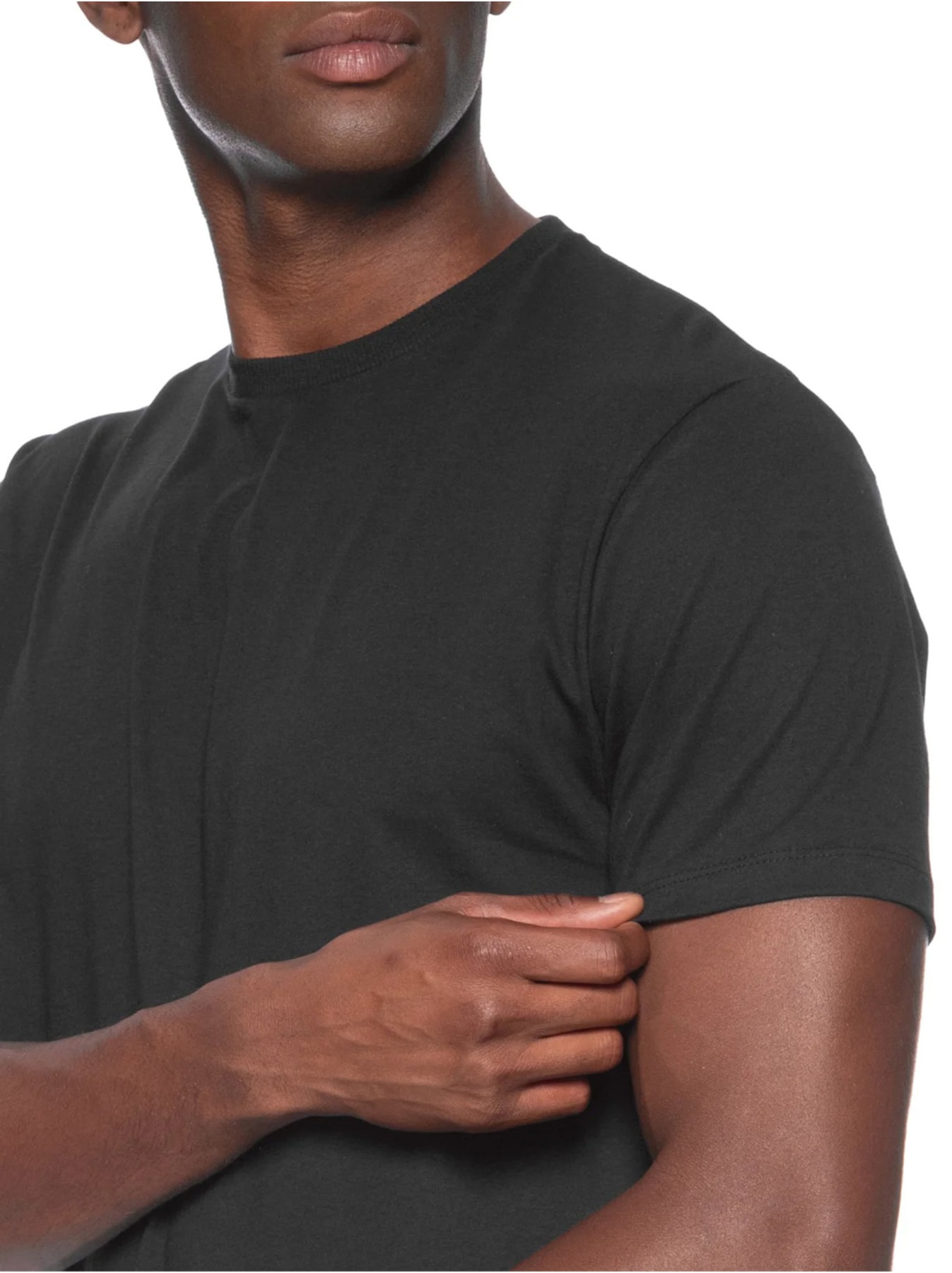 Kit De Camiseta Masculina Básica Modelo Slim 3 Peças, Basiq Men