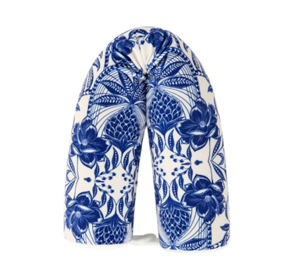 Almofada De Pescoço Coqueiro De Flor - Azul
