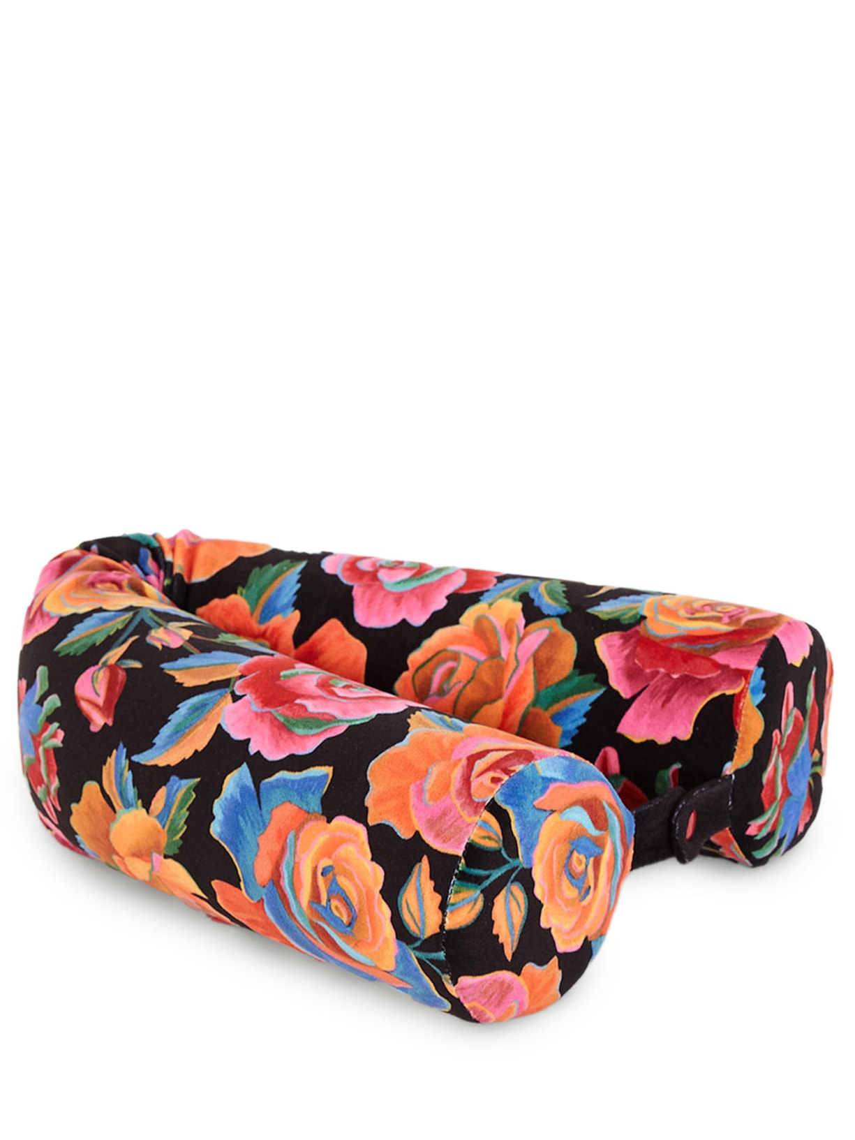 Almofada De Pescoço Rosas Pintadas Preto Farm Etc