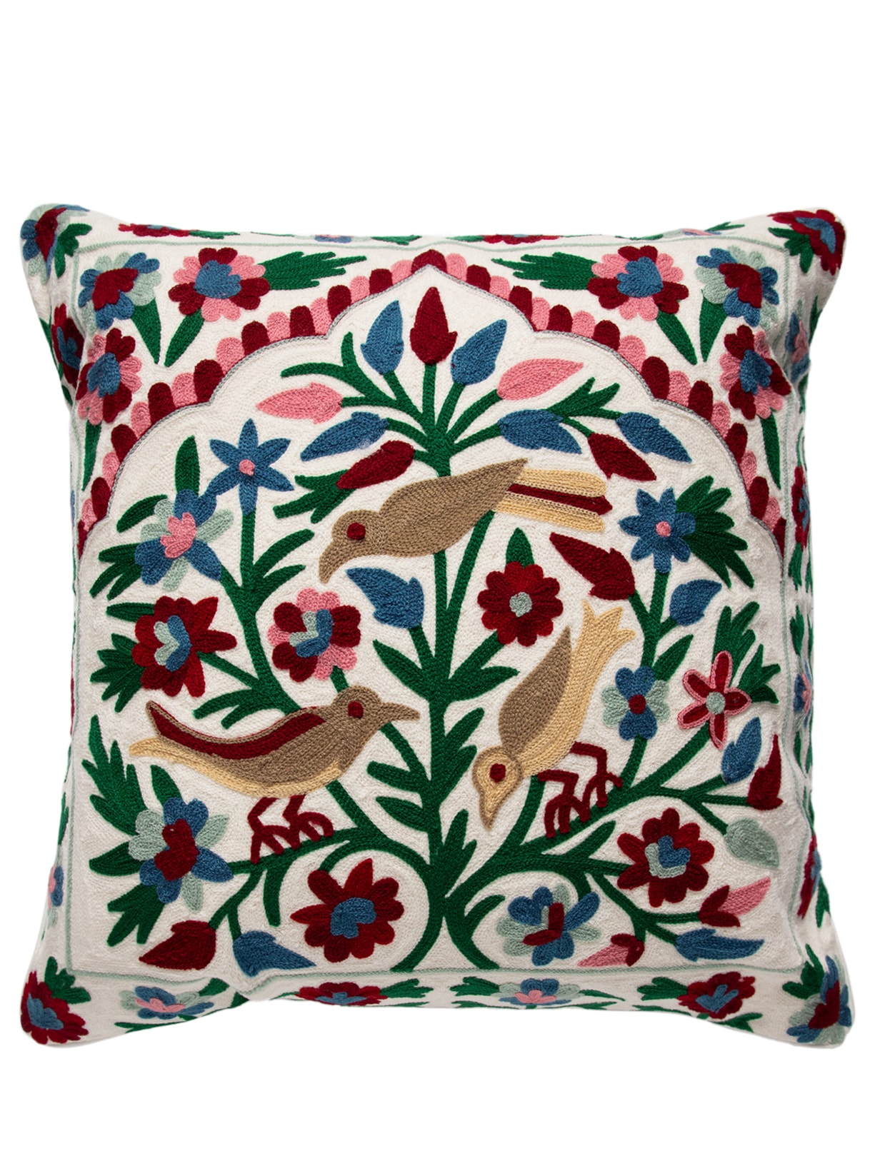 Almofada Floral Birds - Branco