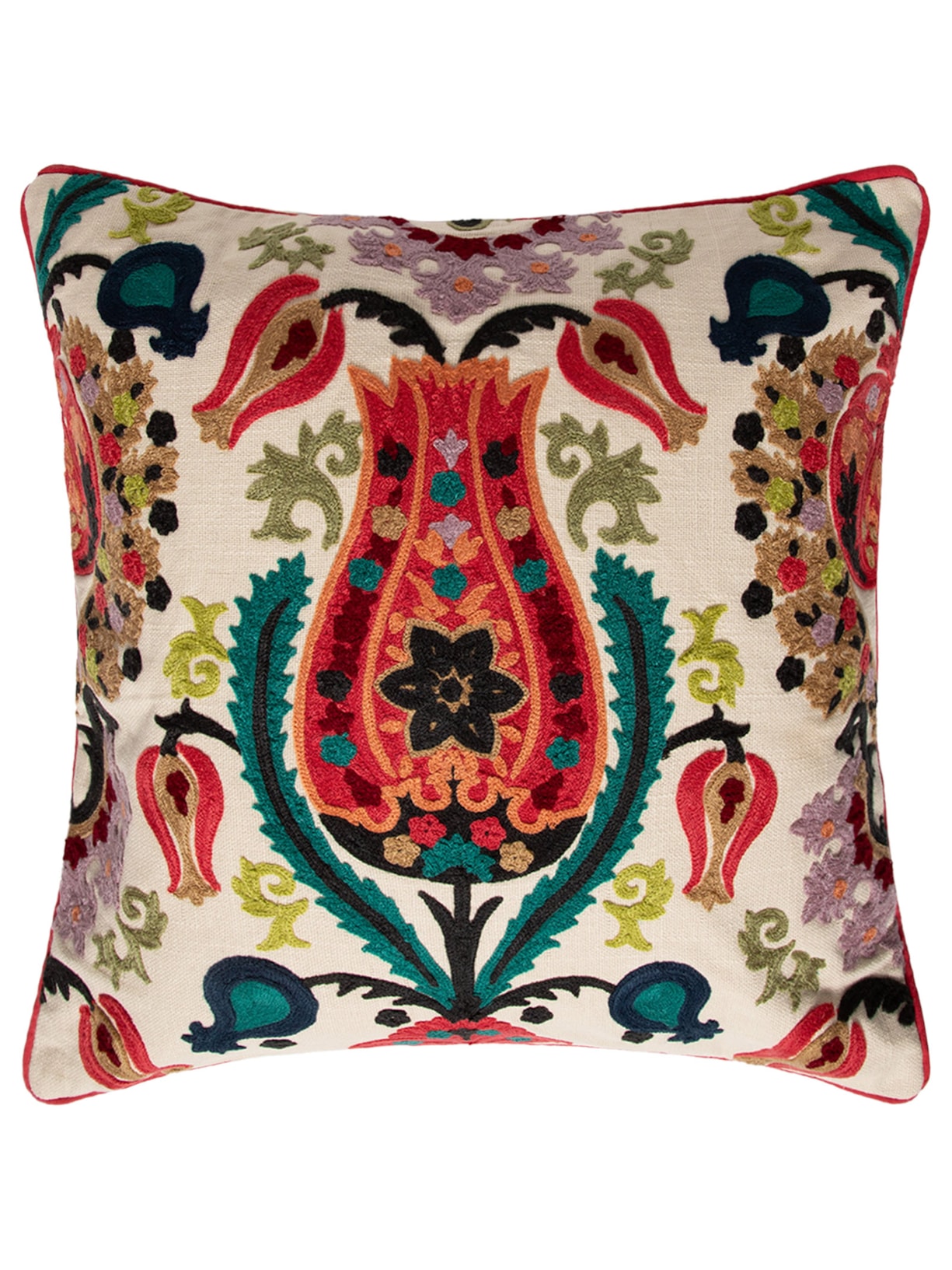 Almofada Natural Flowers - Vermelho