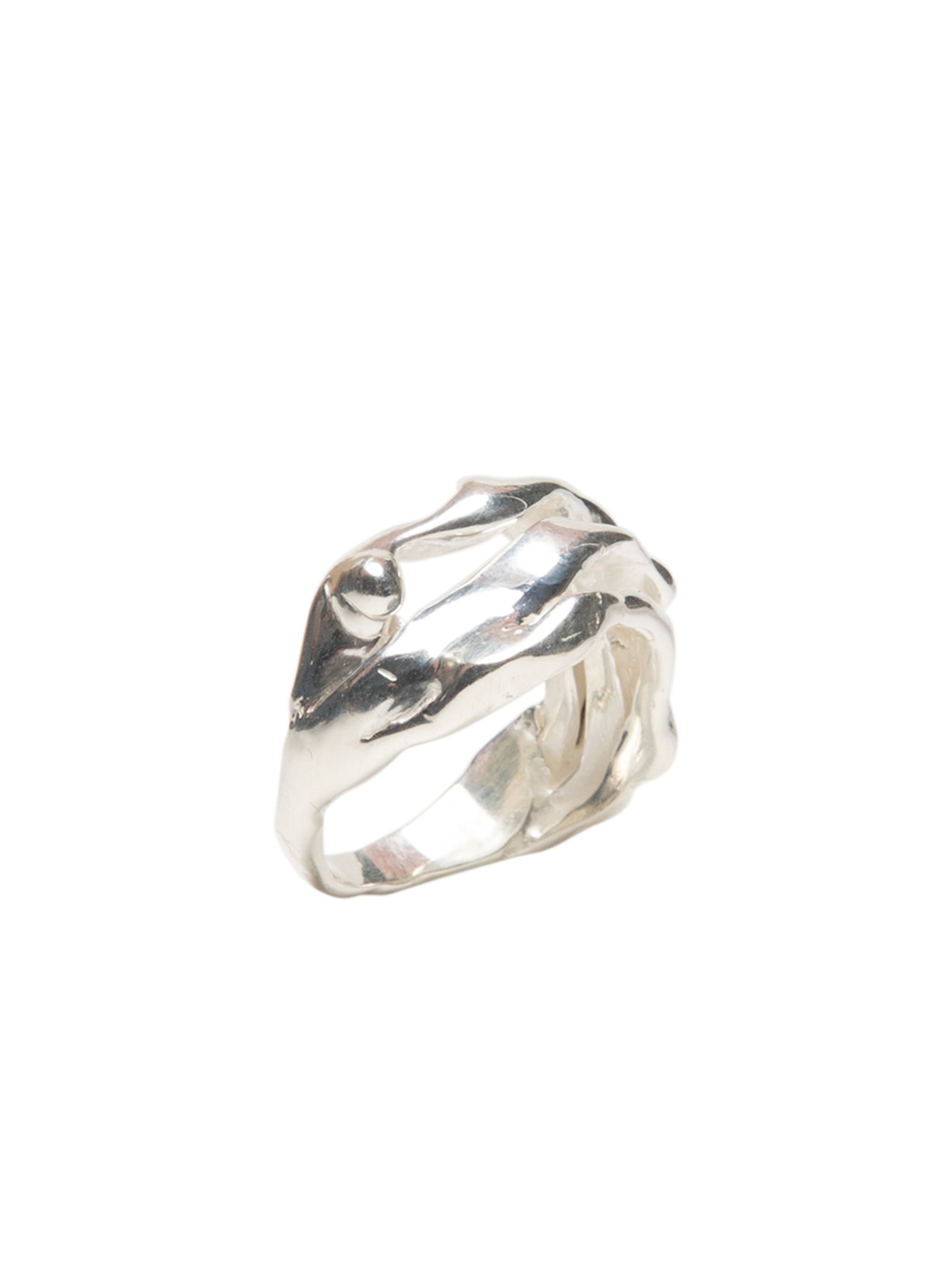 Anel Feminino Águas Prateado Fenda Jewellery