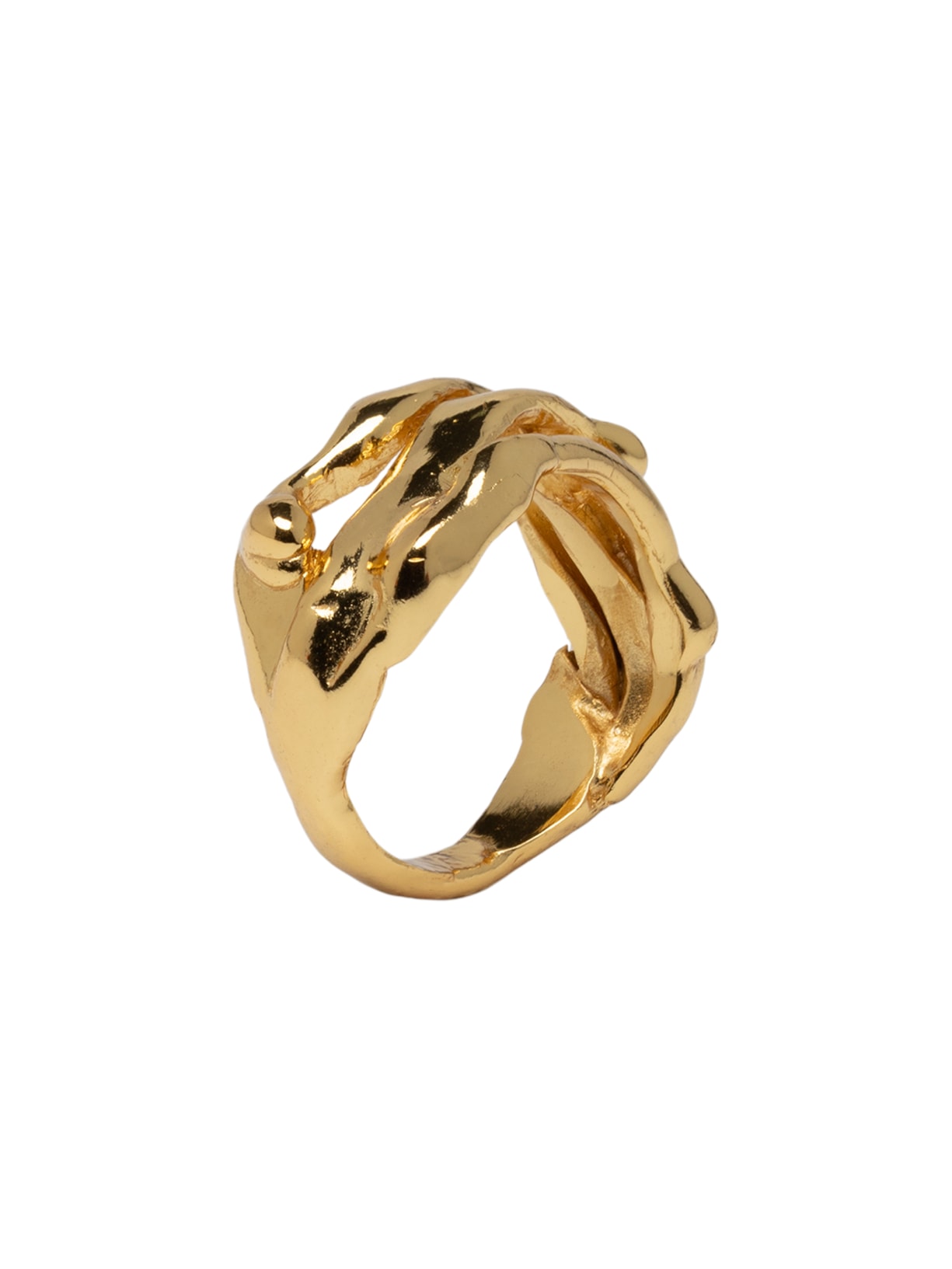 Anel Feminino Águas – Dourado Fenda Jewellery