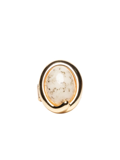 Anel Feminino Com Pedra - Dourado