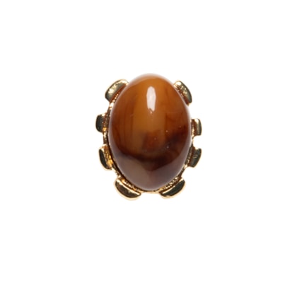 Anel Feminino Com Pedra - Marrom