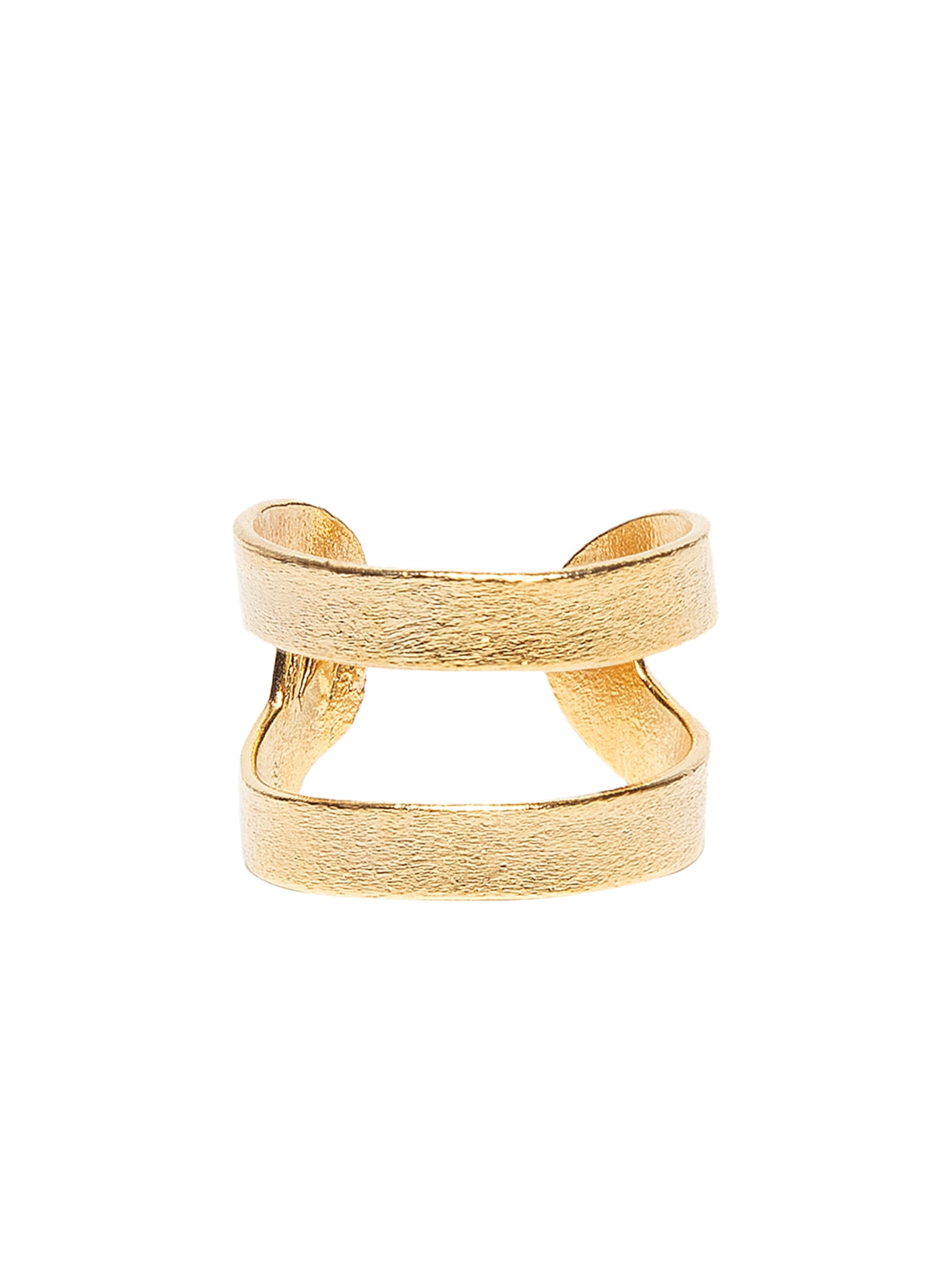 Anel Feminino Fosco Duplo - Dourado