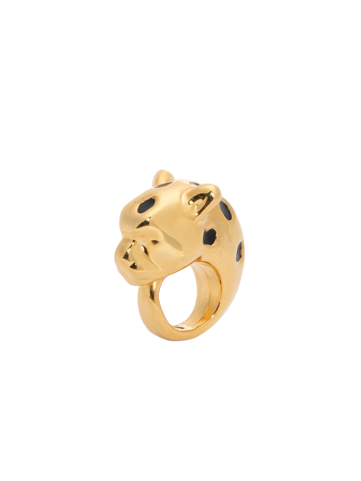 Anel Feminino Leopard Em Metal - Dourado