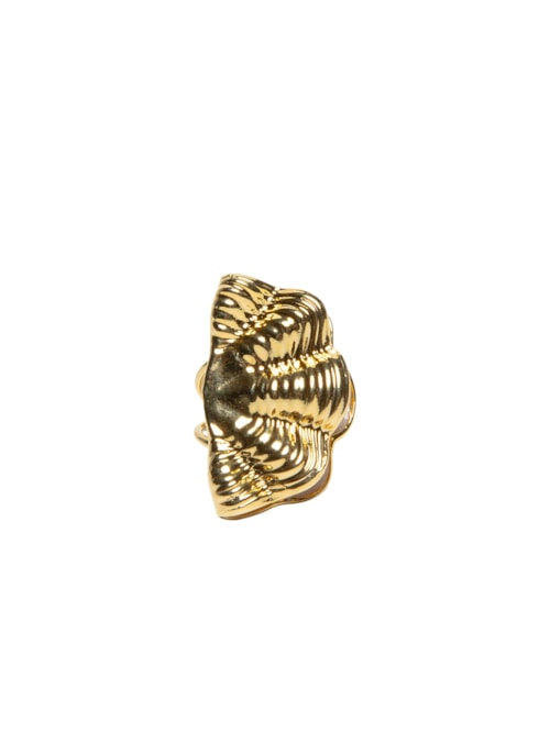 Anel Feminino Mare Boho Pérola M - Dourado