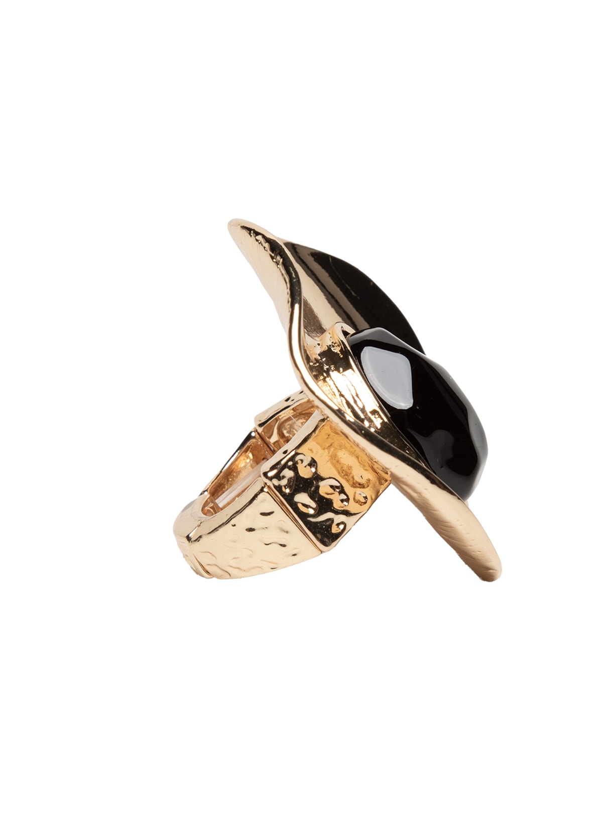 Anel Feminino Orgânico Com Resina Dourado Market 33