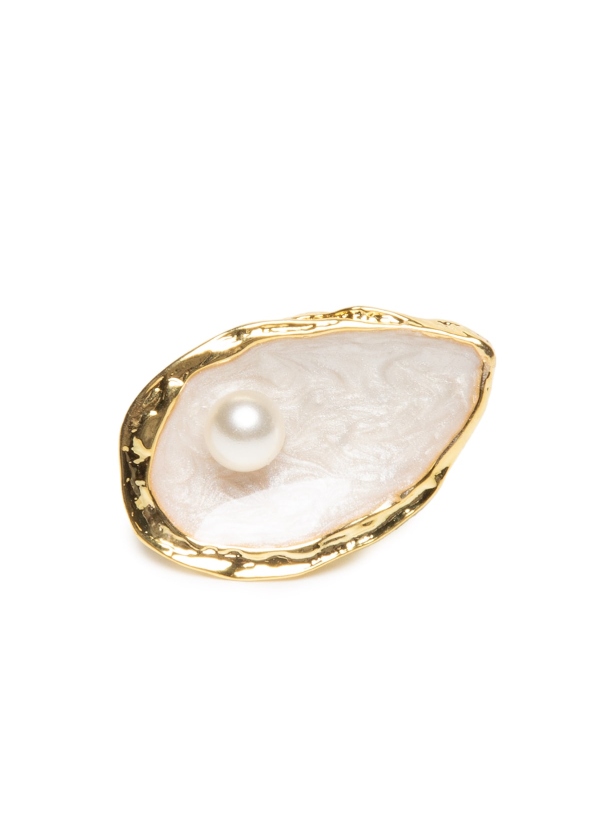 Anel Feminino Ostra P - Dourado