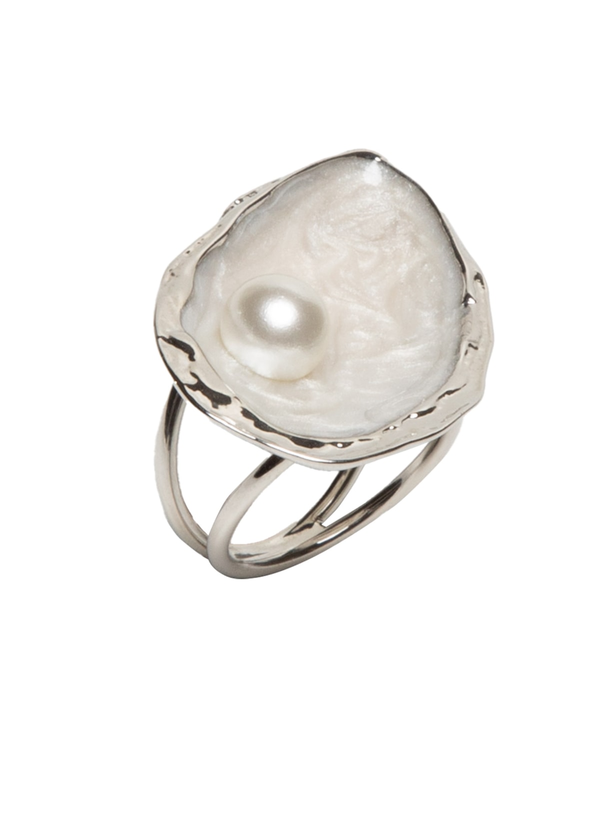 Anel Feminino Ostra P - Prata