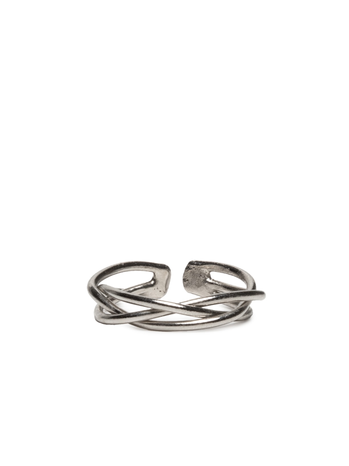 Anel Feminino Trança - Prateado