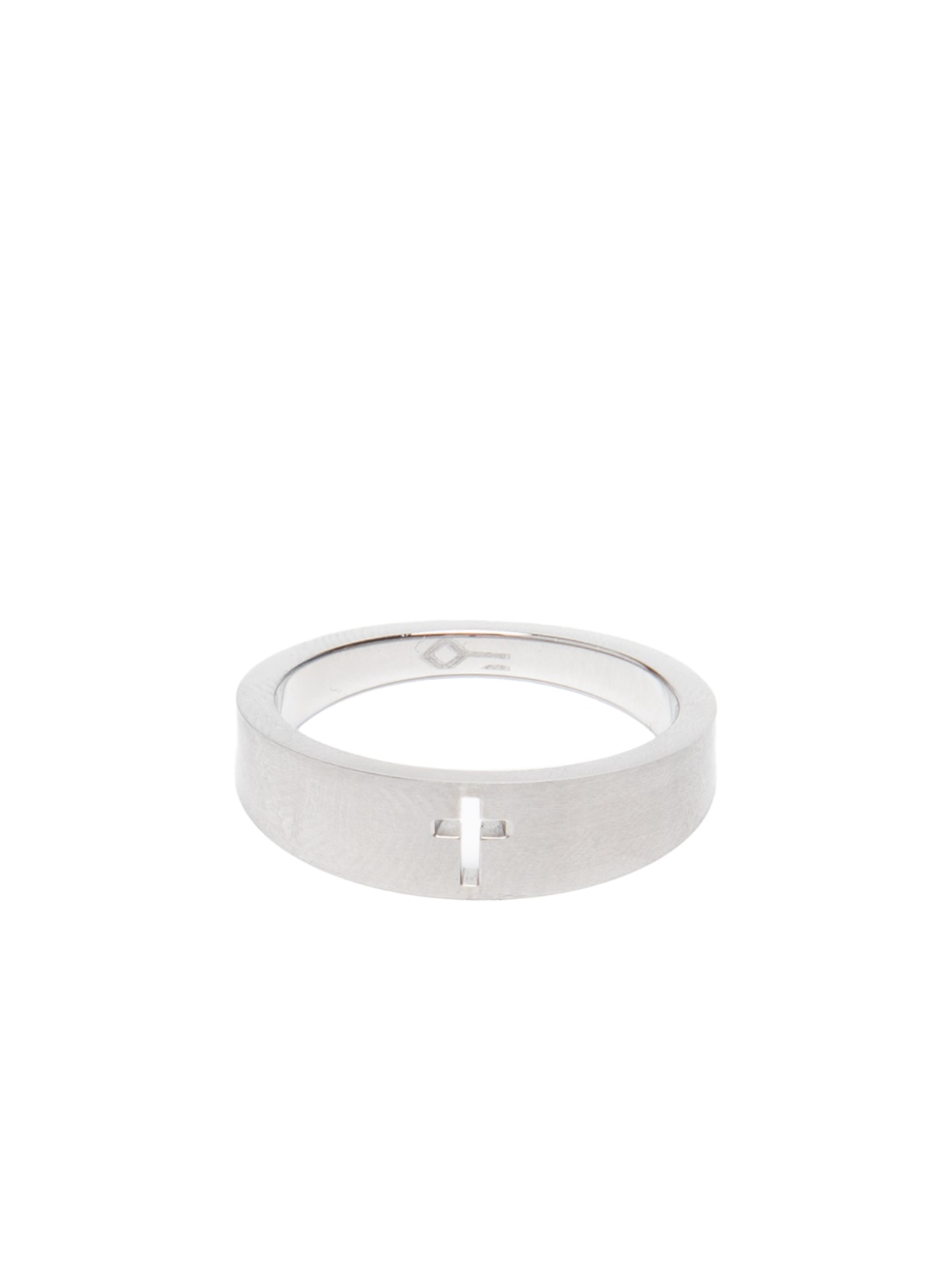 Anel Masculino Cross De Aço - Prata