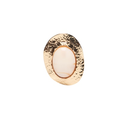 Anel Oval Feminino - Dourado