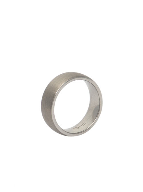 Anel Plain Grey Em Metal - Prata
