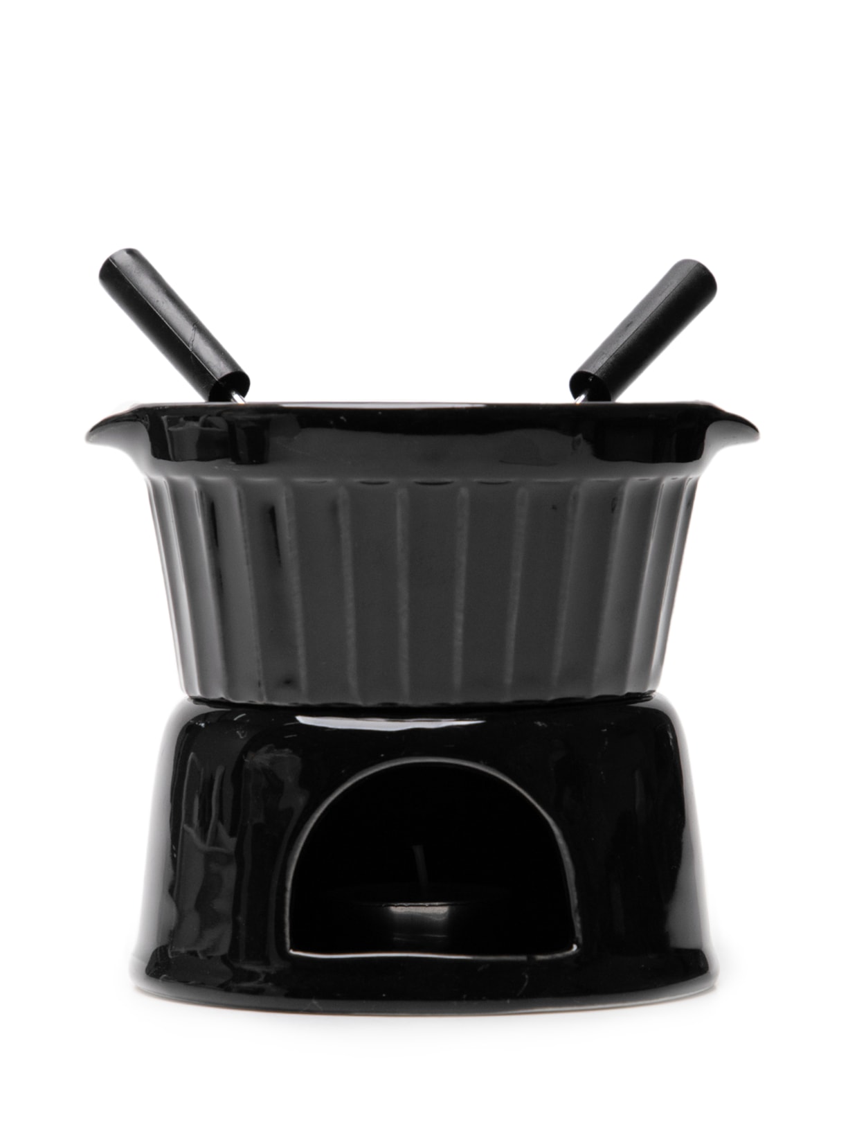 Aparelho de Fondue 4 Peças de Porcelana Classic 400ml Lyor - Preto