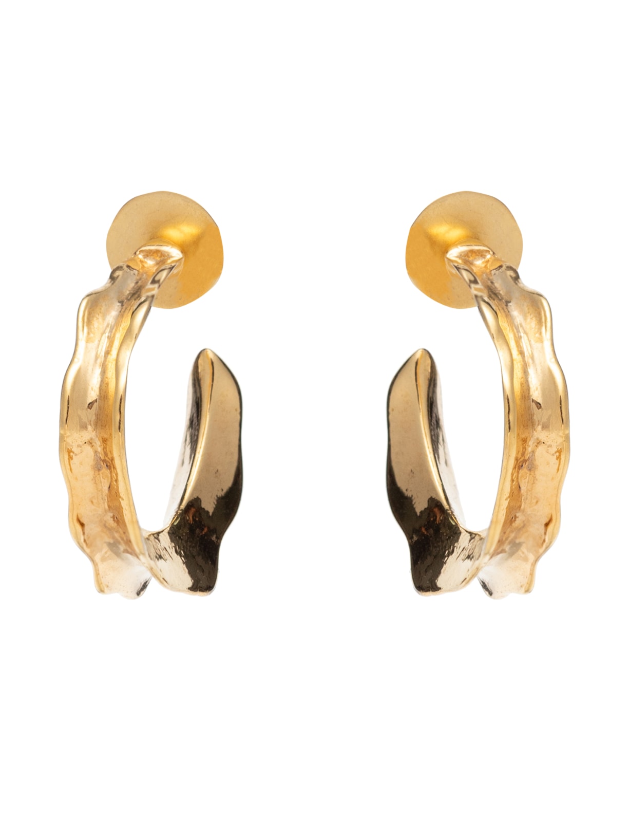 Argola Feminina Onda M - Dourado