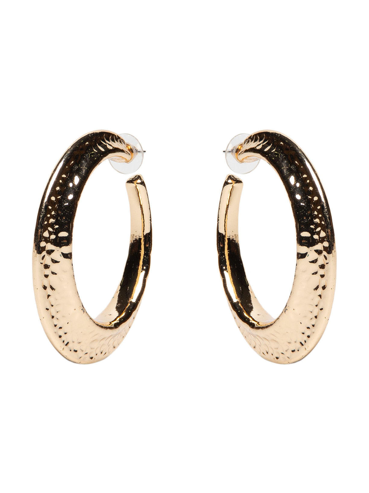 Argola Feminina Texturizada - Dourado