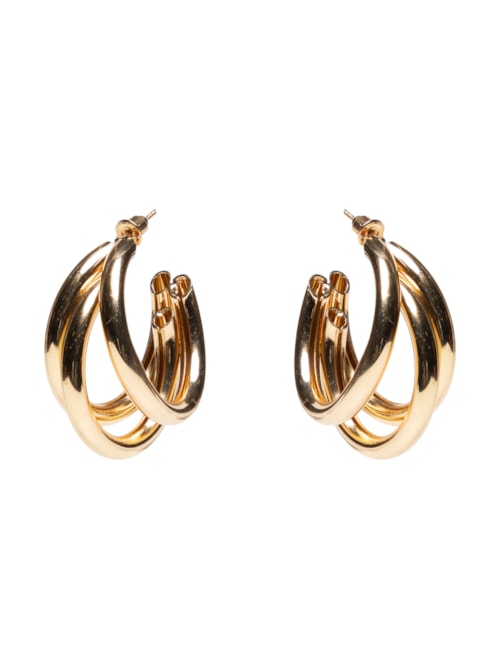 Argola Feminina Tripla - Dourado