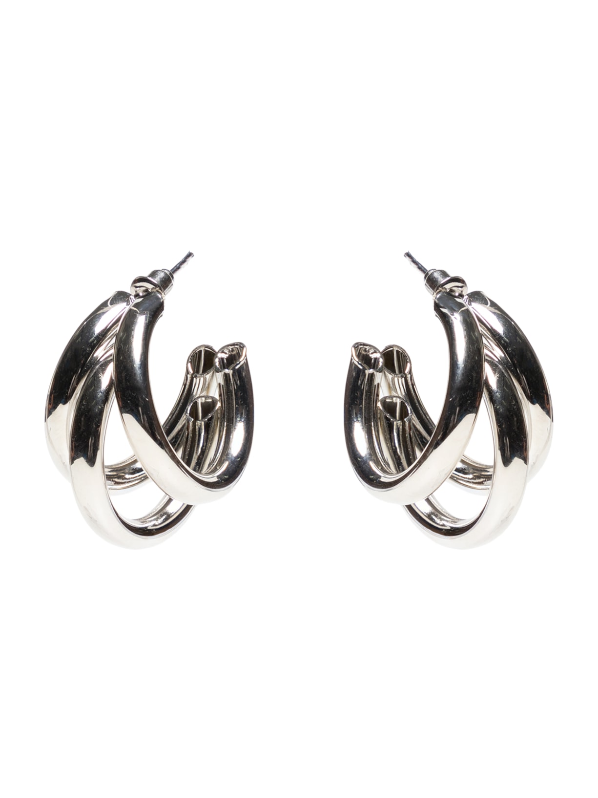 Argola Feminina Tripla Prateado Market 33