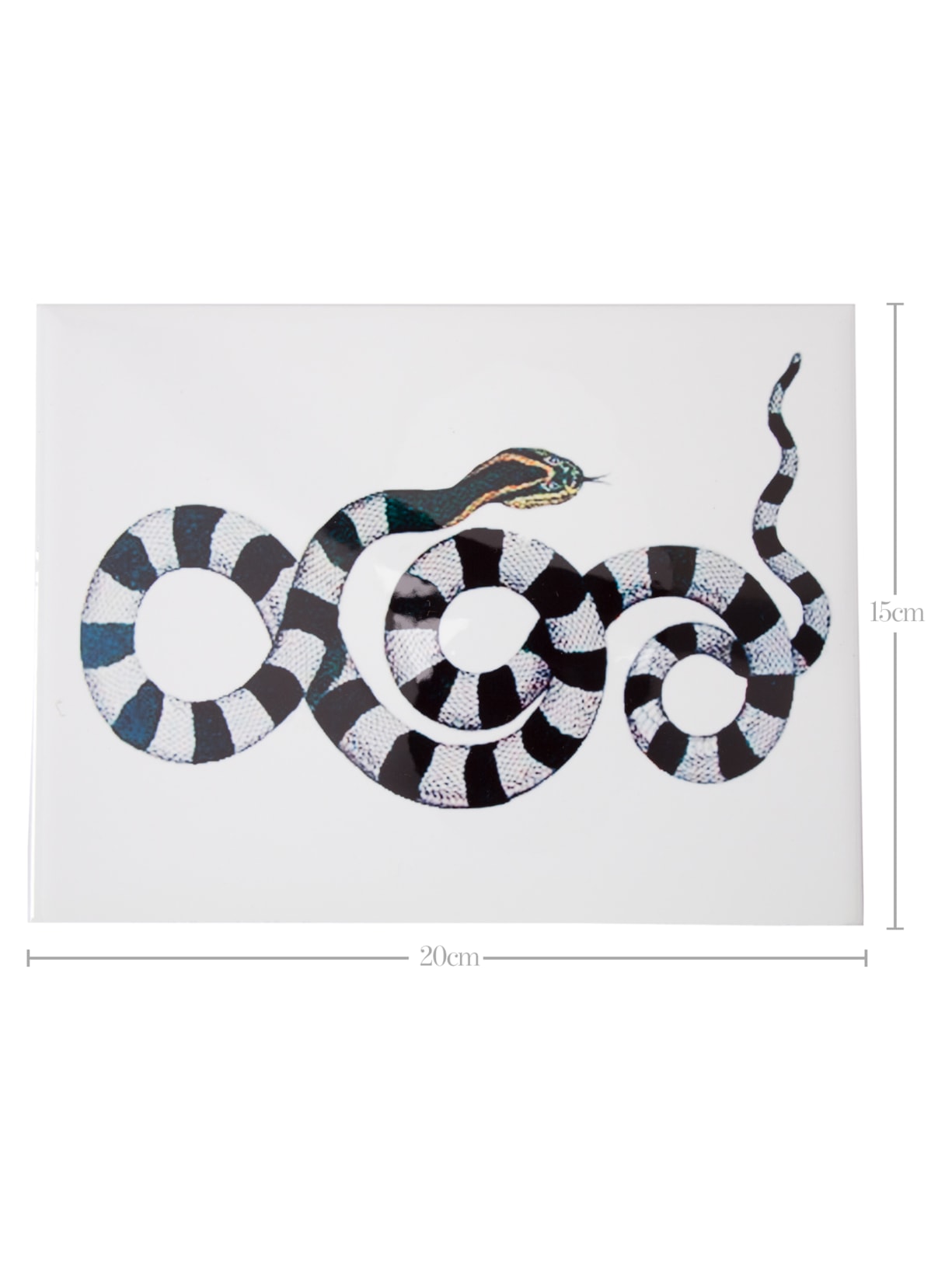 Azulejo Cobra Decorativo Em Cerâmica 1 Peça Branco Greghi Design