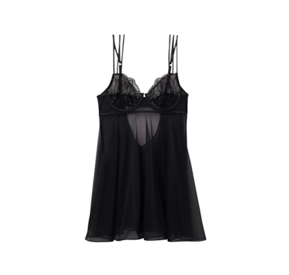 Babydoll Balconette Dark Moon Girl - Preto