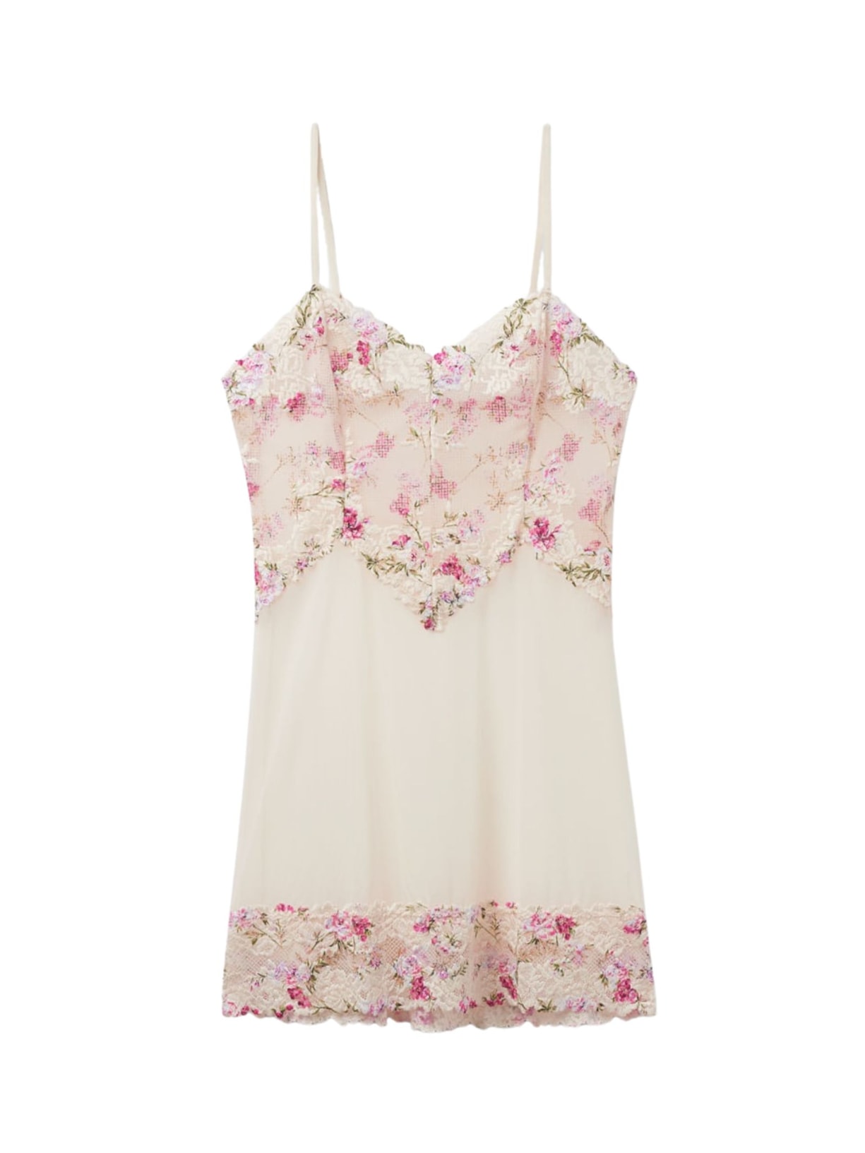 Babydoll Em Tule e Renda Pretty Flowers Rosa Intimissimi