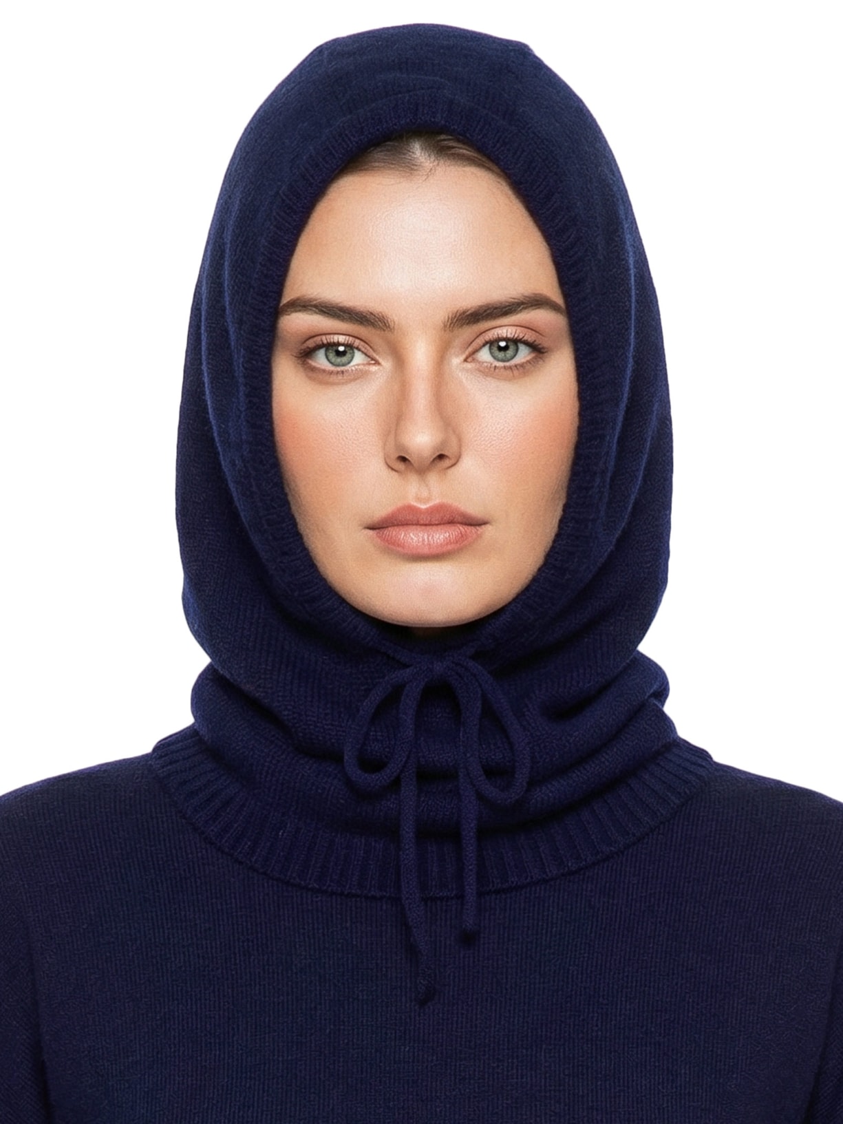 Balaclava Feminina Com Blend De Cashmere E Lã Azul '2Essential