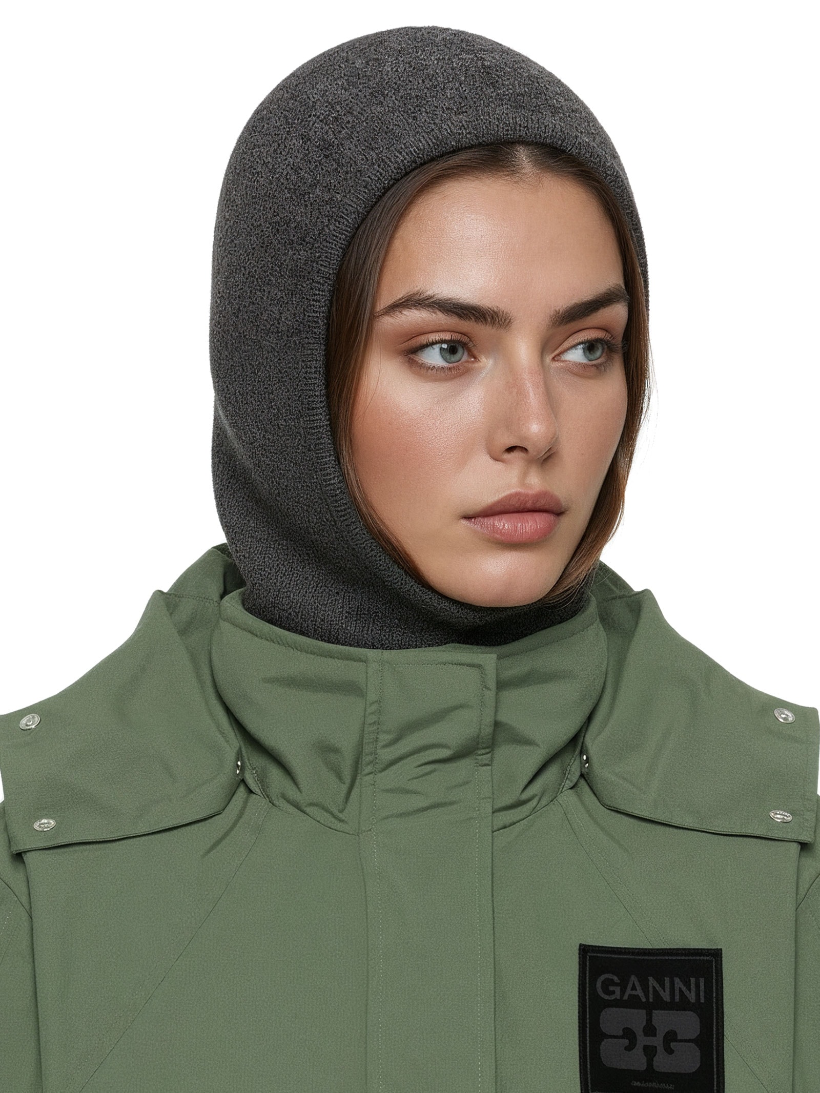 Balaclava Feminina Lã Iaque Mix - Preto - Ganni
